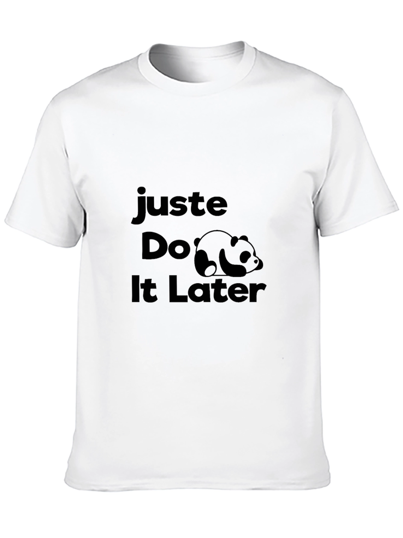 Just Do It Later Funny Panda Graphic Tee