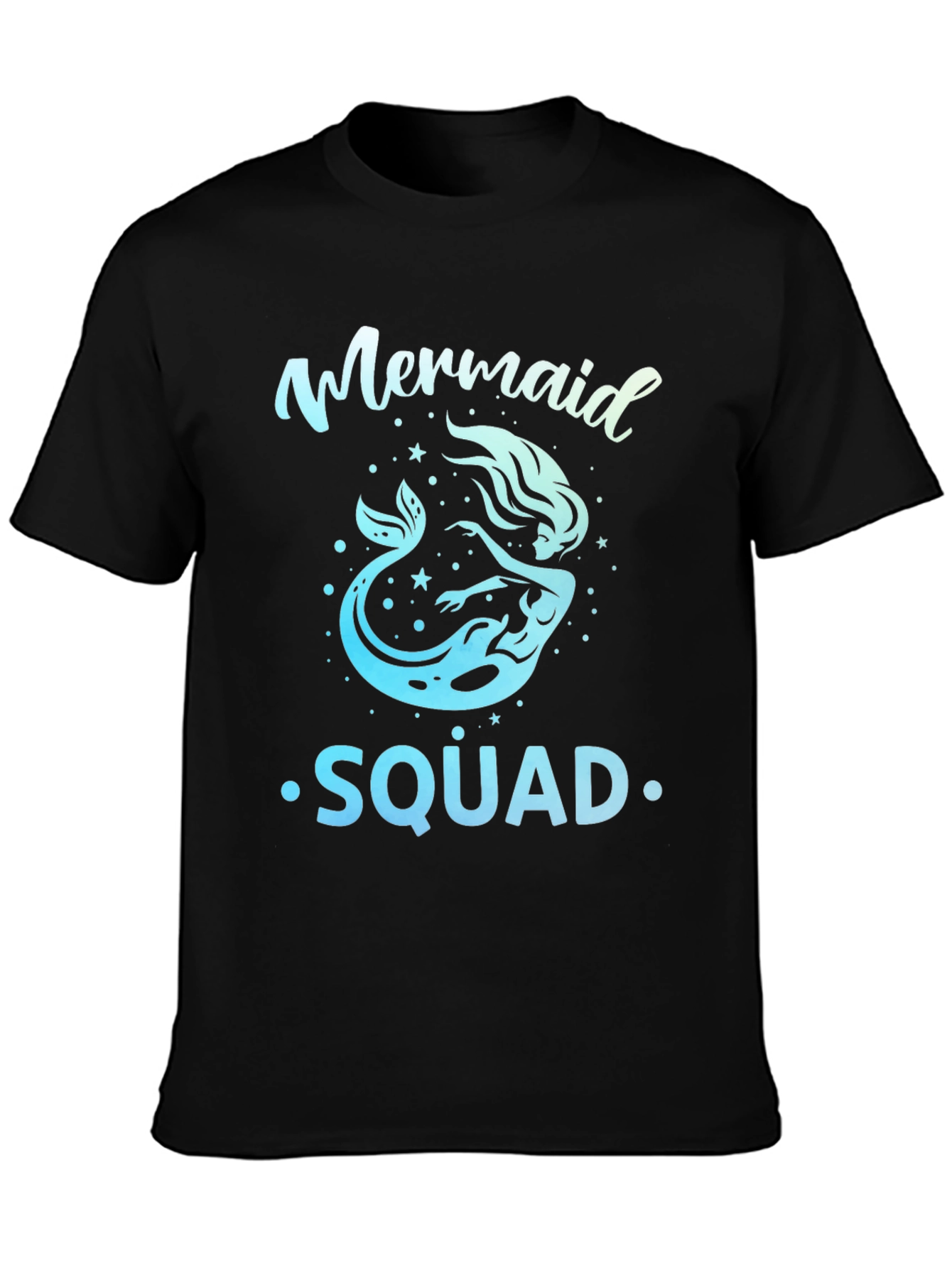 Mermaid Squad Graphic Tee - Black
