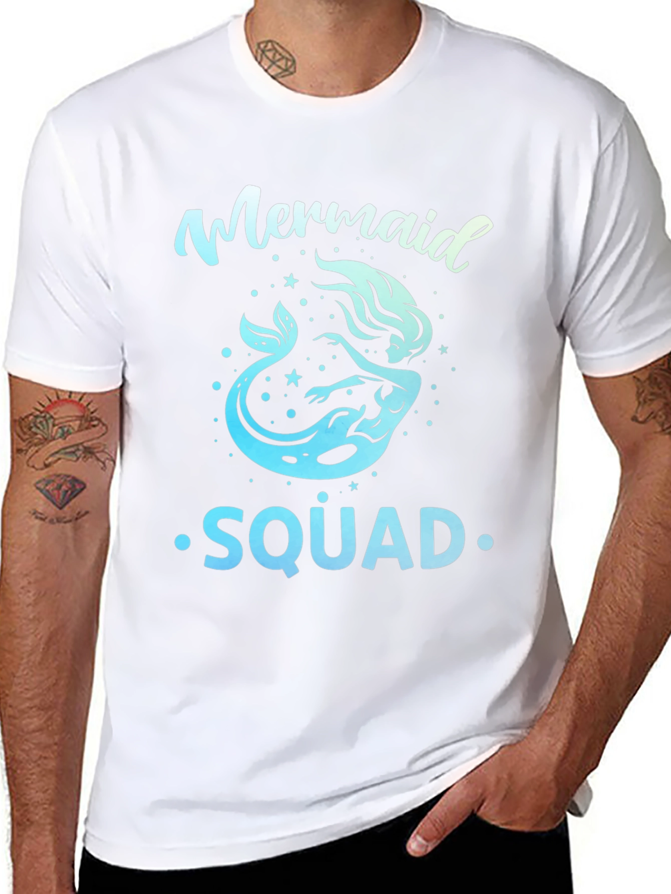 Mermaid Squad Graphic Tee - Black