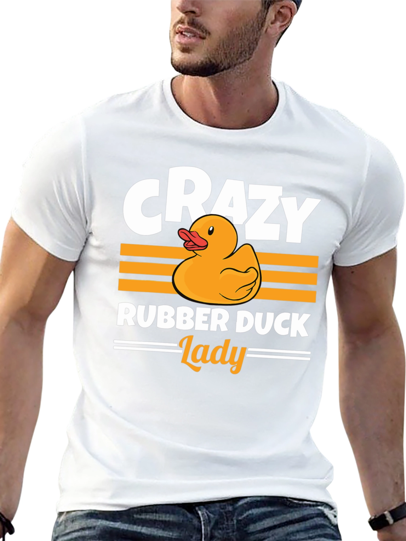 Crazy Rubber Duck Lady T-Shirt