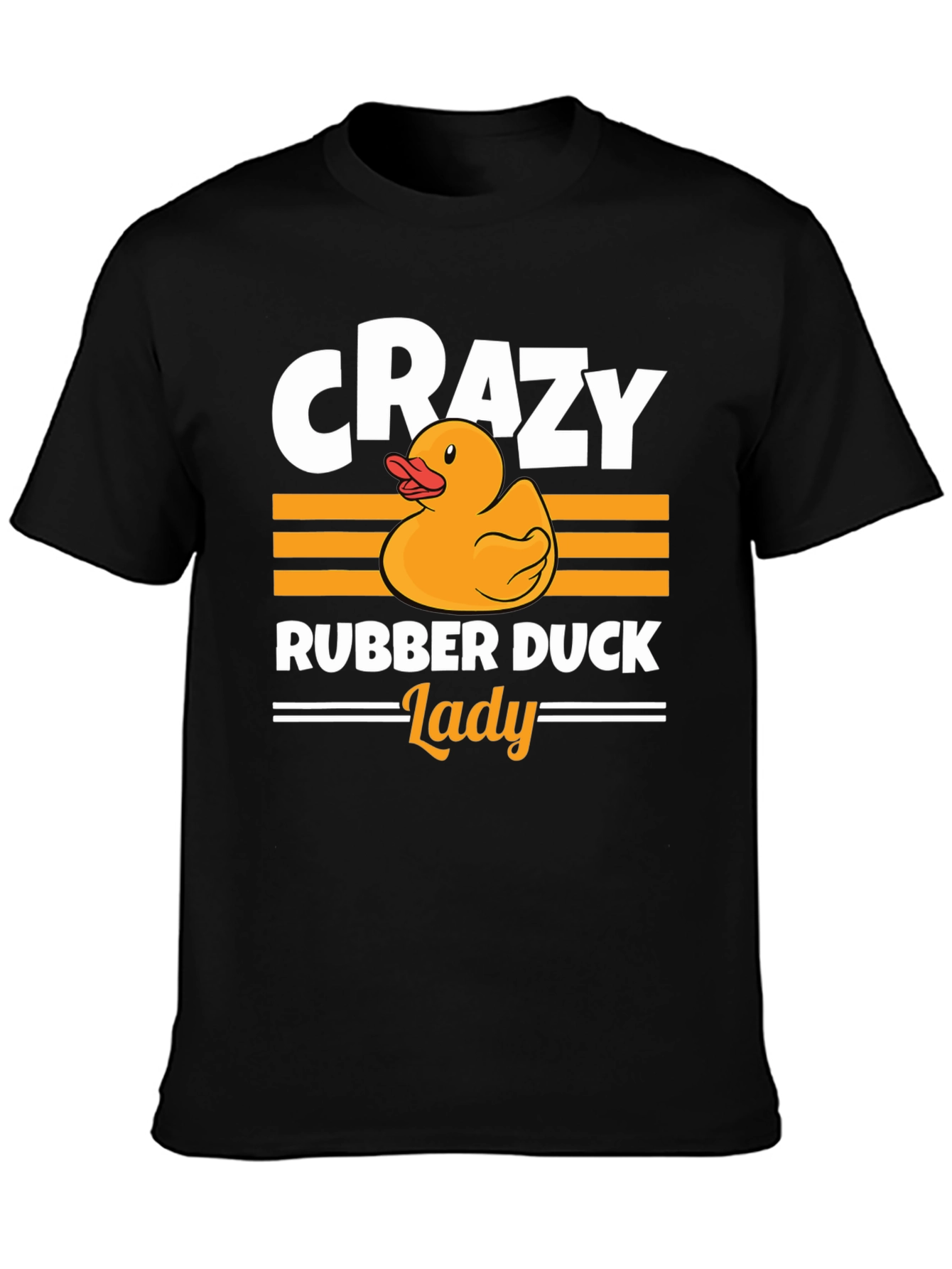 Crazy Rubber Duck Lady T-Shirt