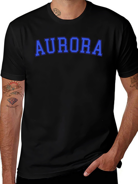 Aurora Graphic T-Shirt - Bold Blue Lettering