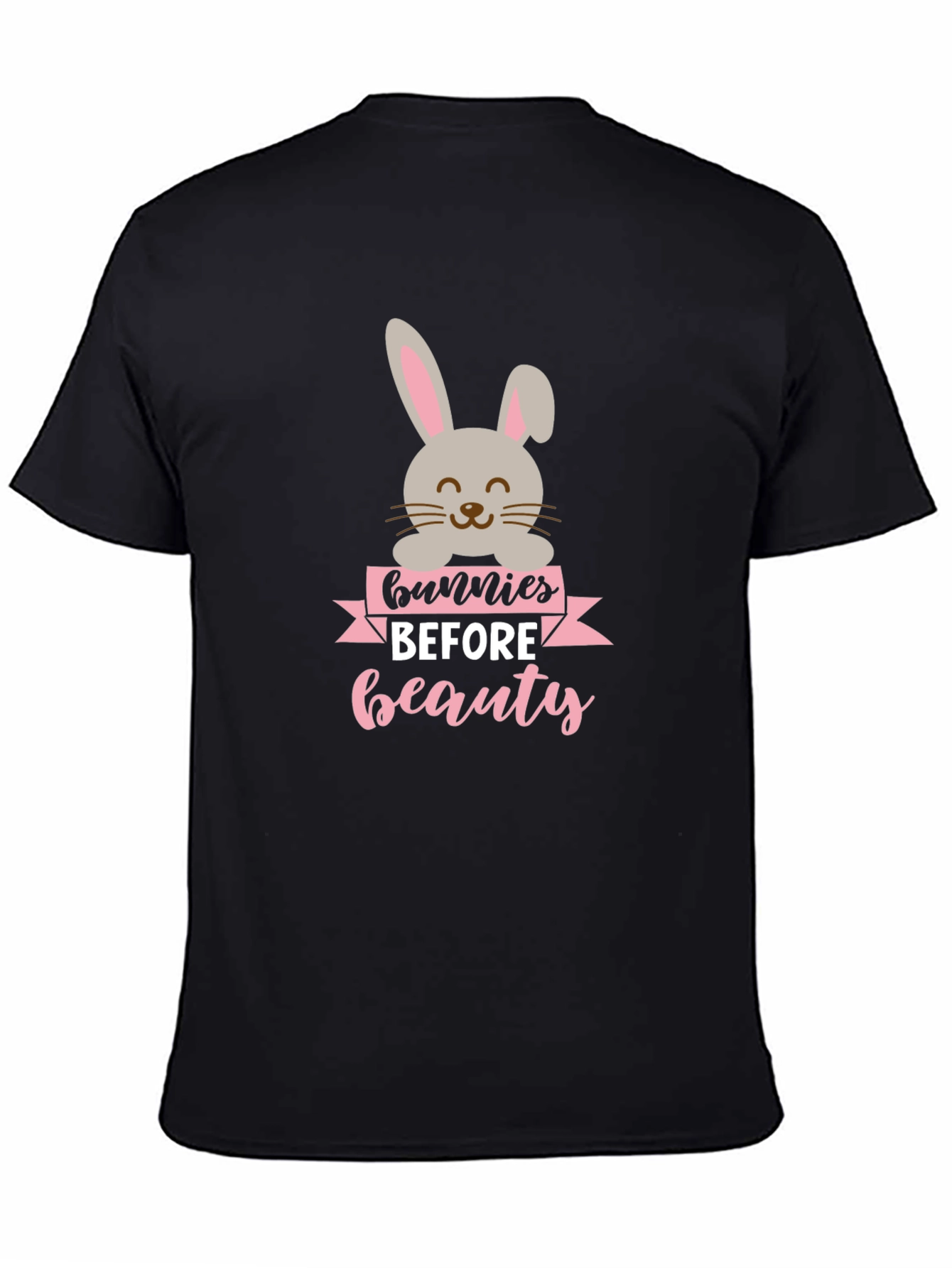 Bunnies Before Beauty Black Graphic Tee