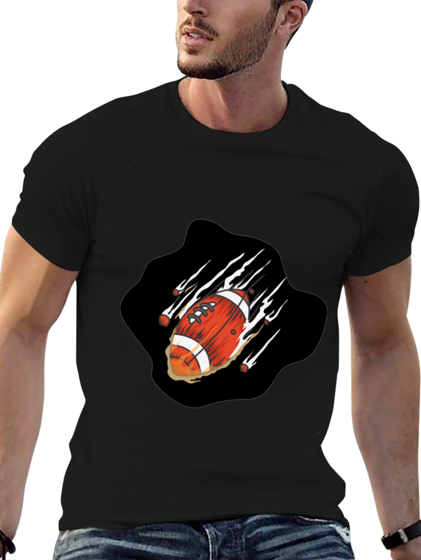Football T-Shirt - Ripped Design