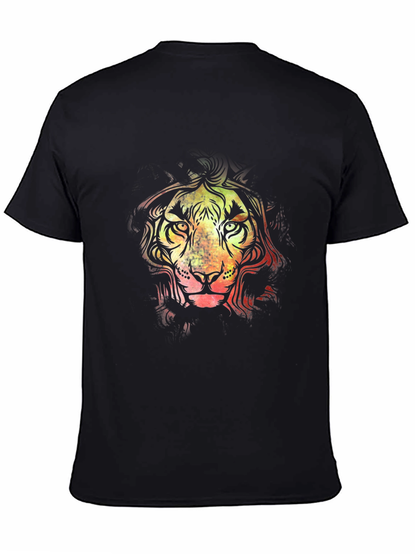 Rasta Lion Graphic Tee - Black