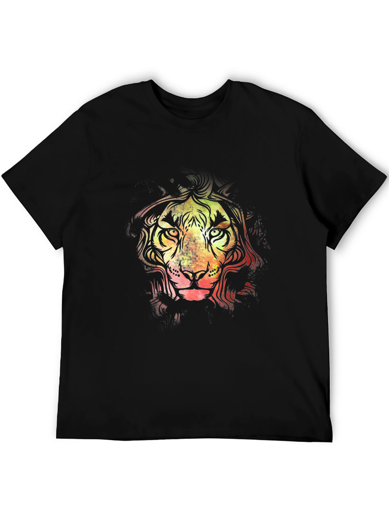 Rasta Lion Graphic Tee - Black