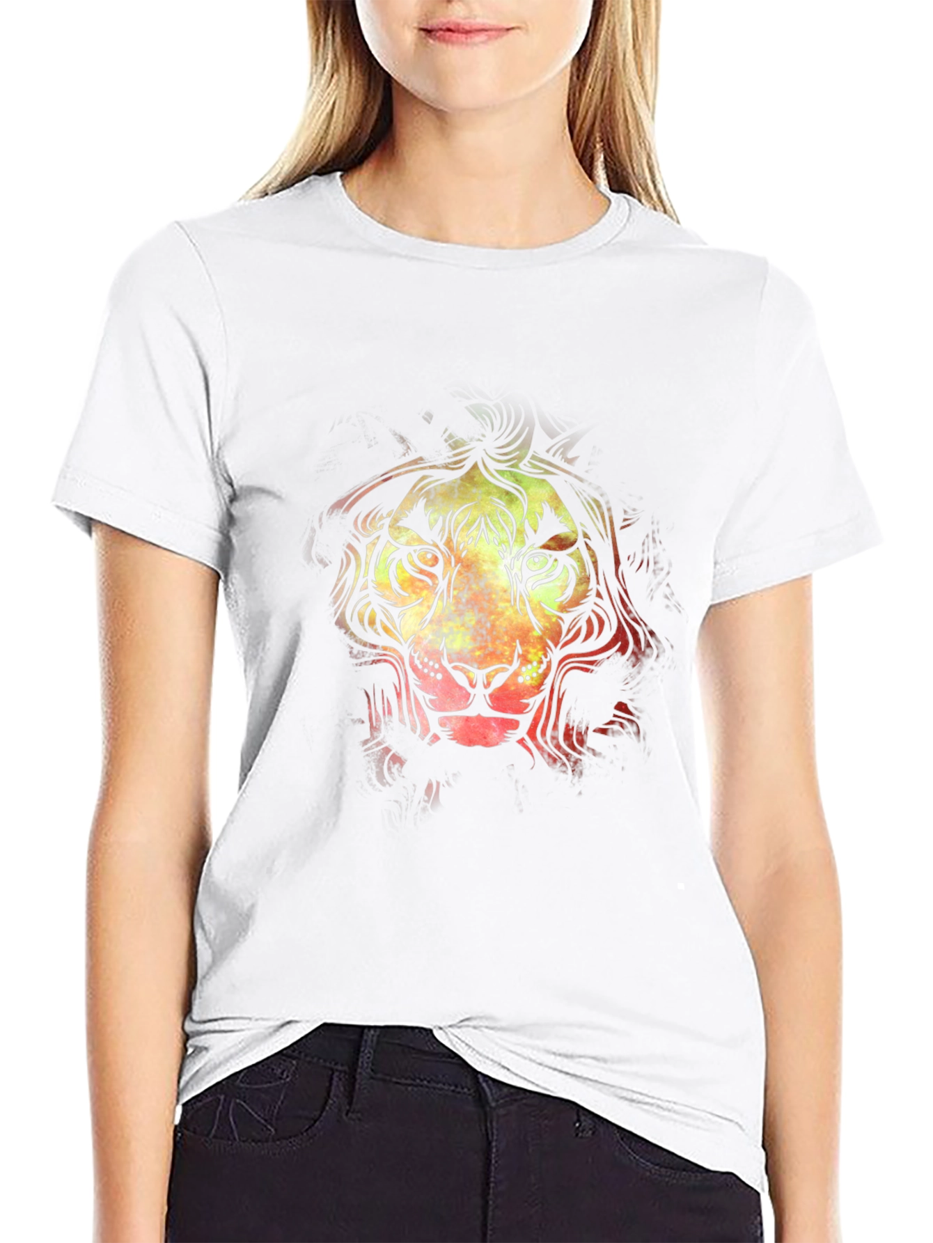 Rasta Lion Graphic Tee - Black