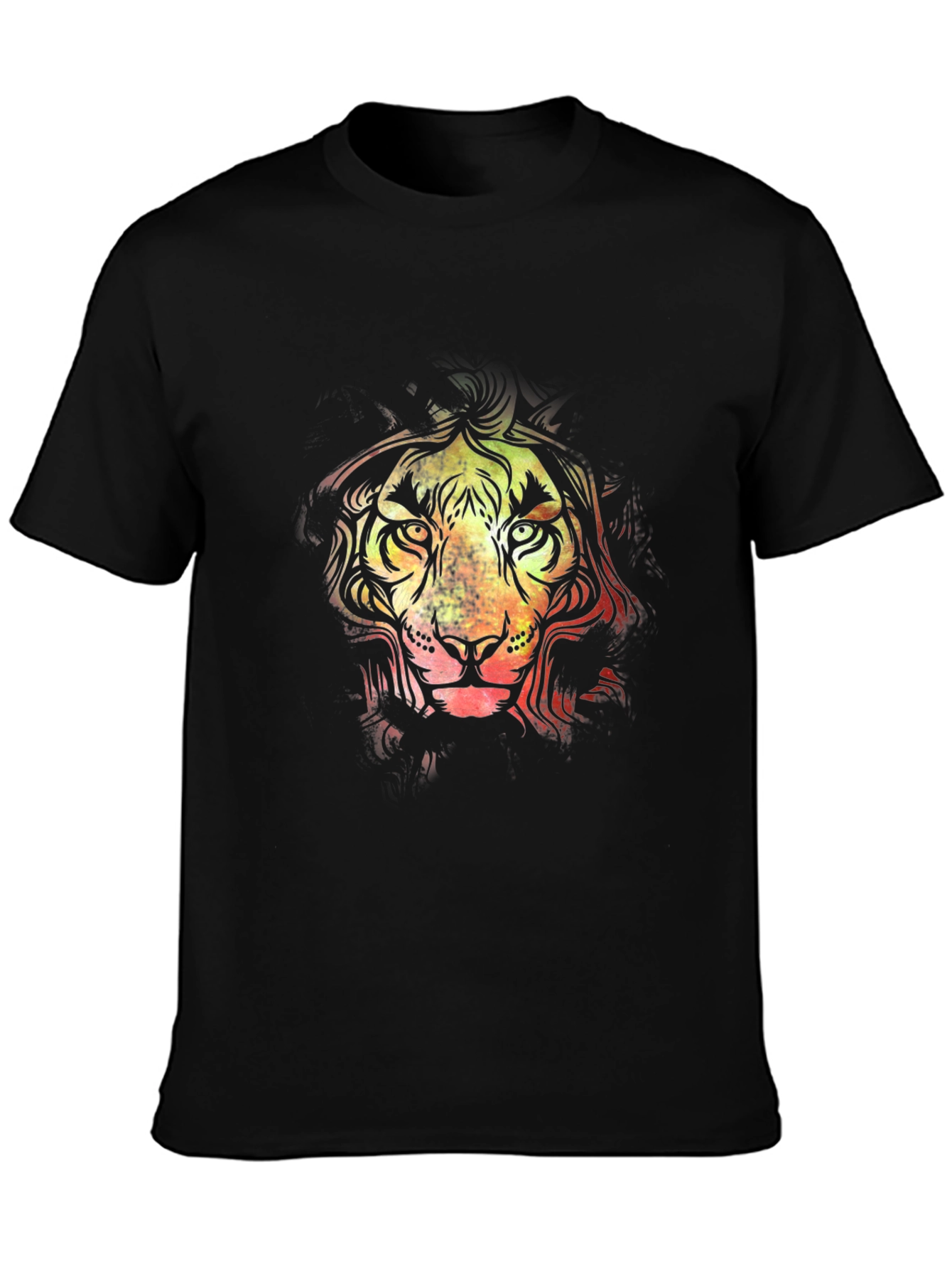Rasta Lion Graphic Tee - Black