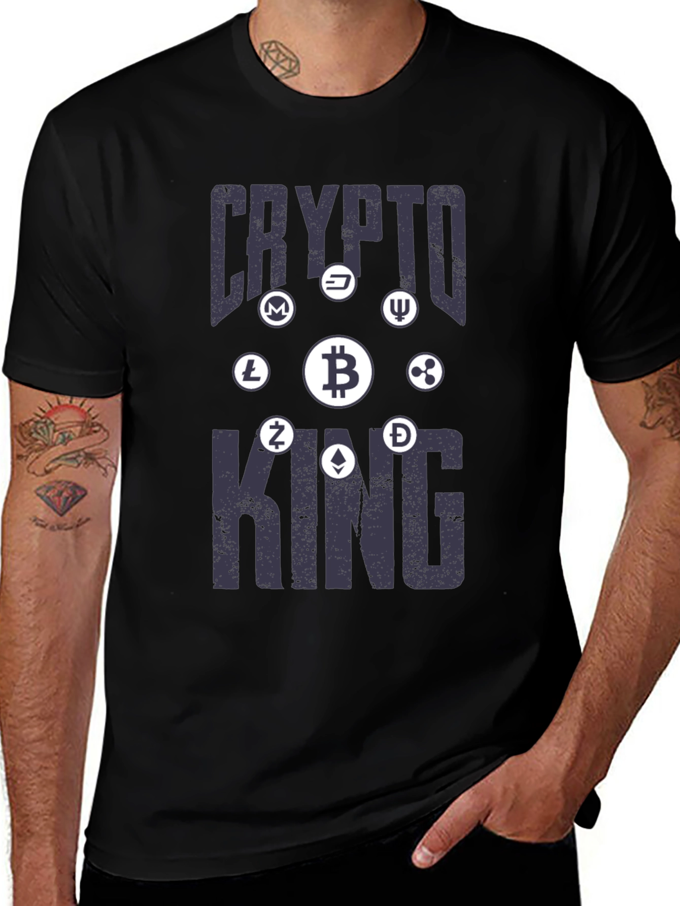 Crypto King T-Shirt - Bitcoin & Altcoin Design