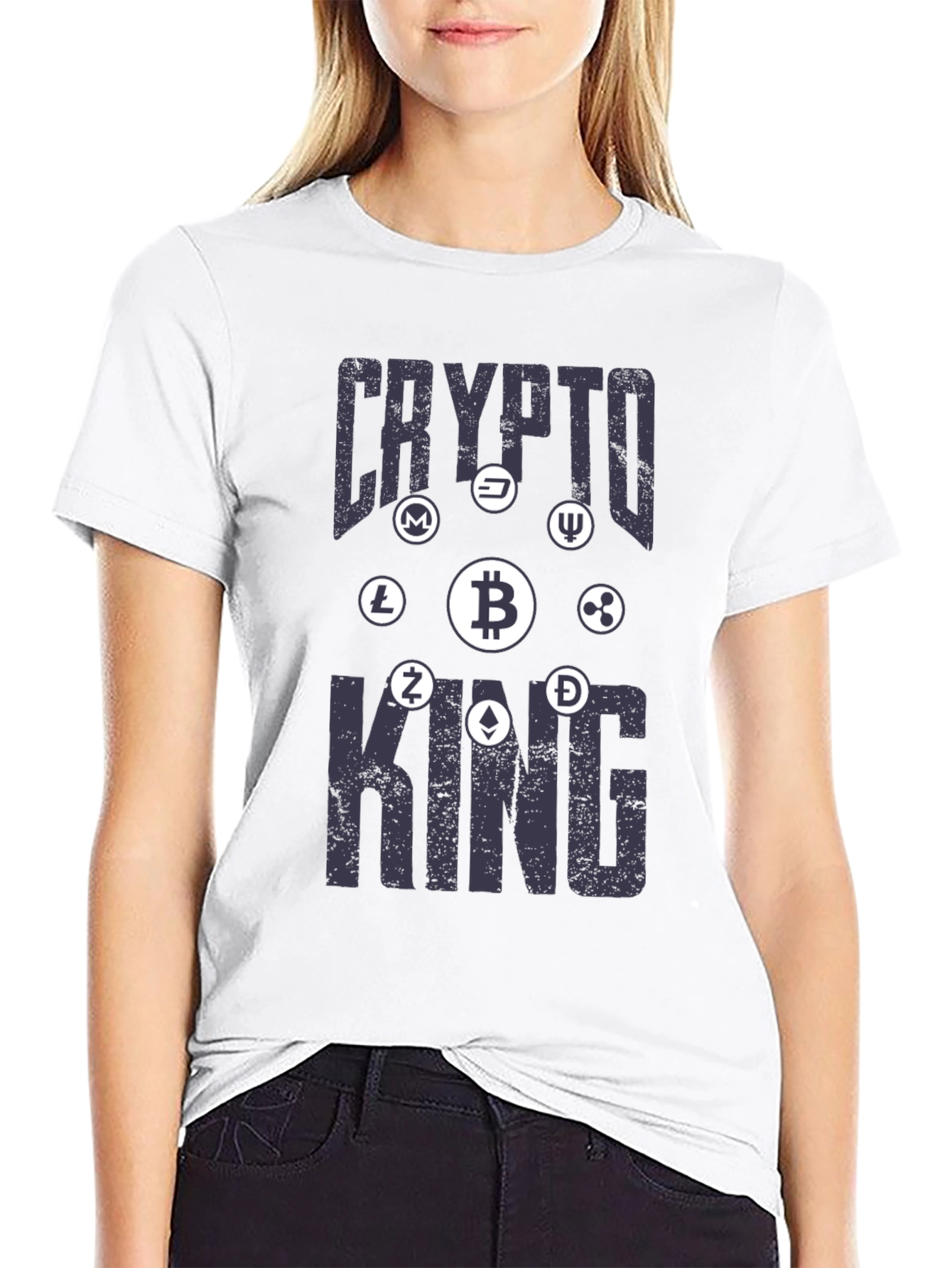 Crypto King T-Shirt - Bitcoin & Altcoin Design