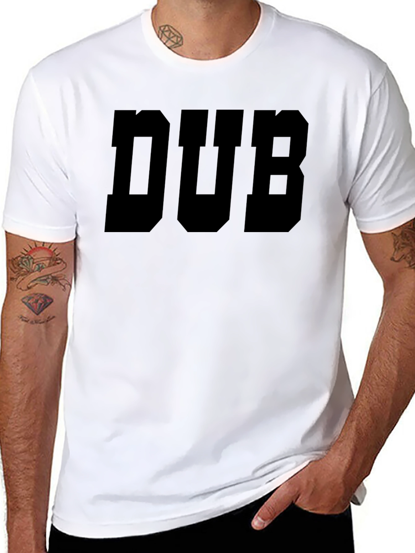 DUB Graphic Tee - Bold Black Cotton T-Shirt