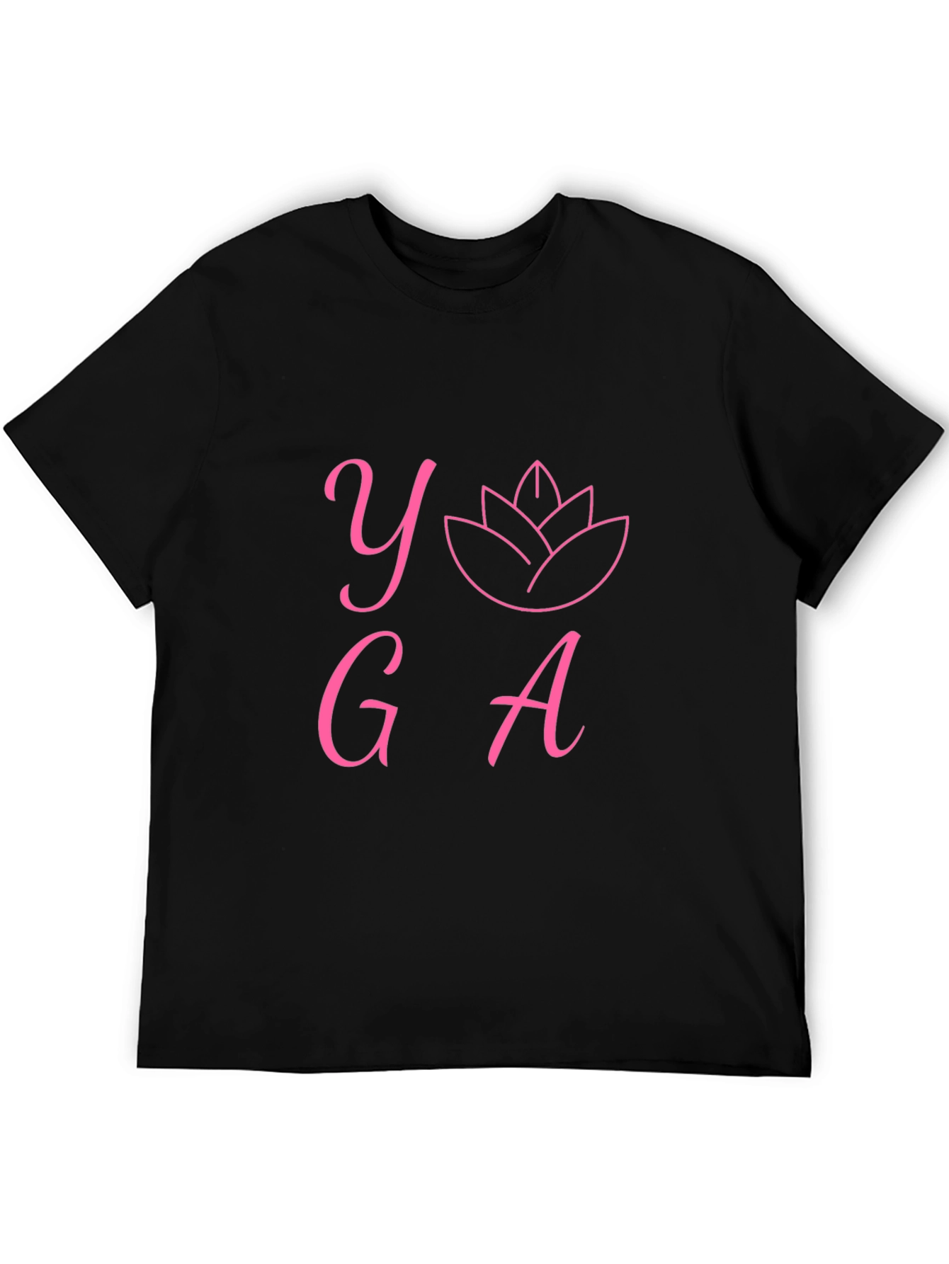 Yoga Graphic Print T-Shirt - Black
