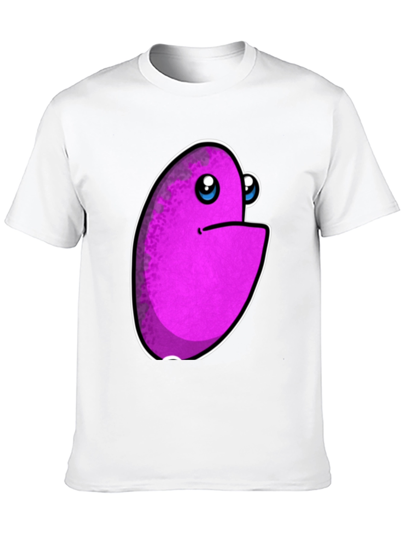 Purple Monster Graphic Print Mens Black T-Shirt