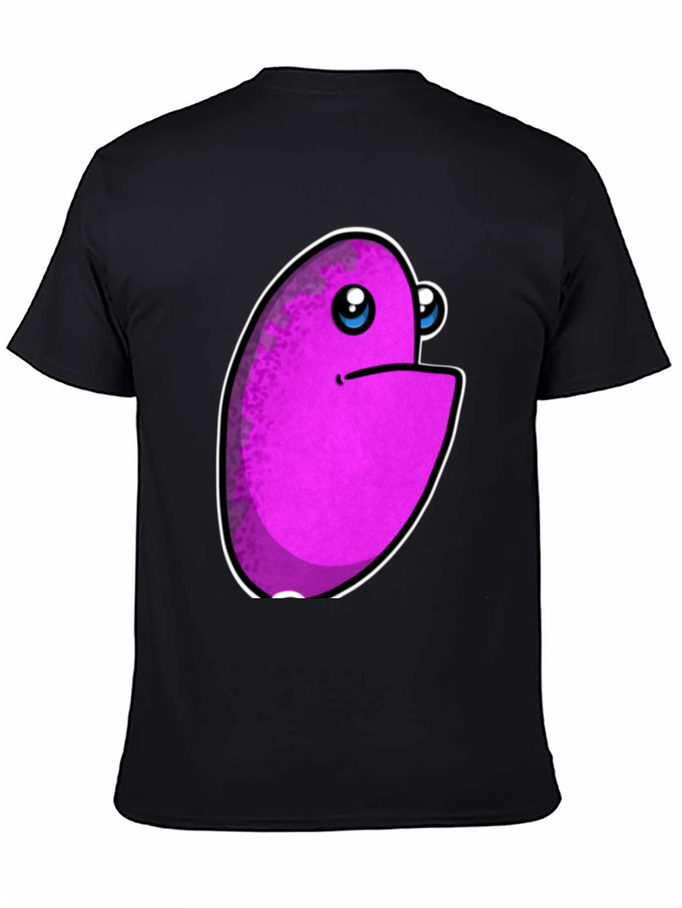 Purple Monster Graphic Print Mens Black T-Shirt