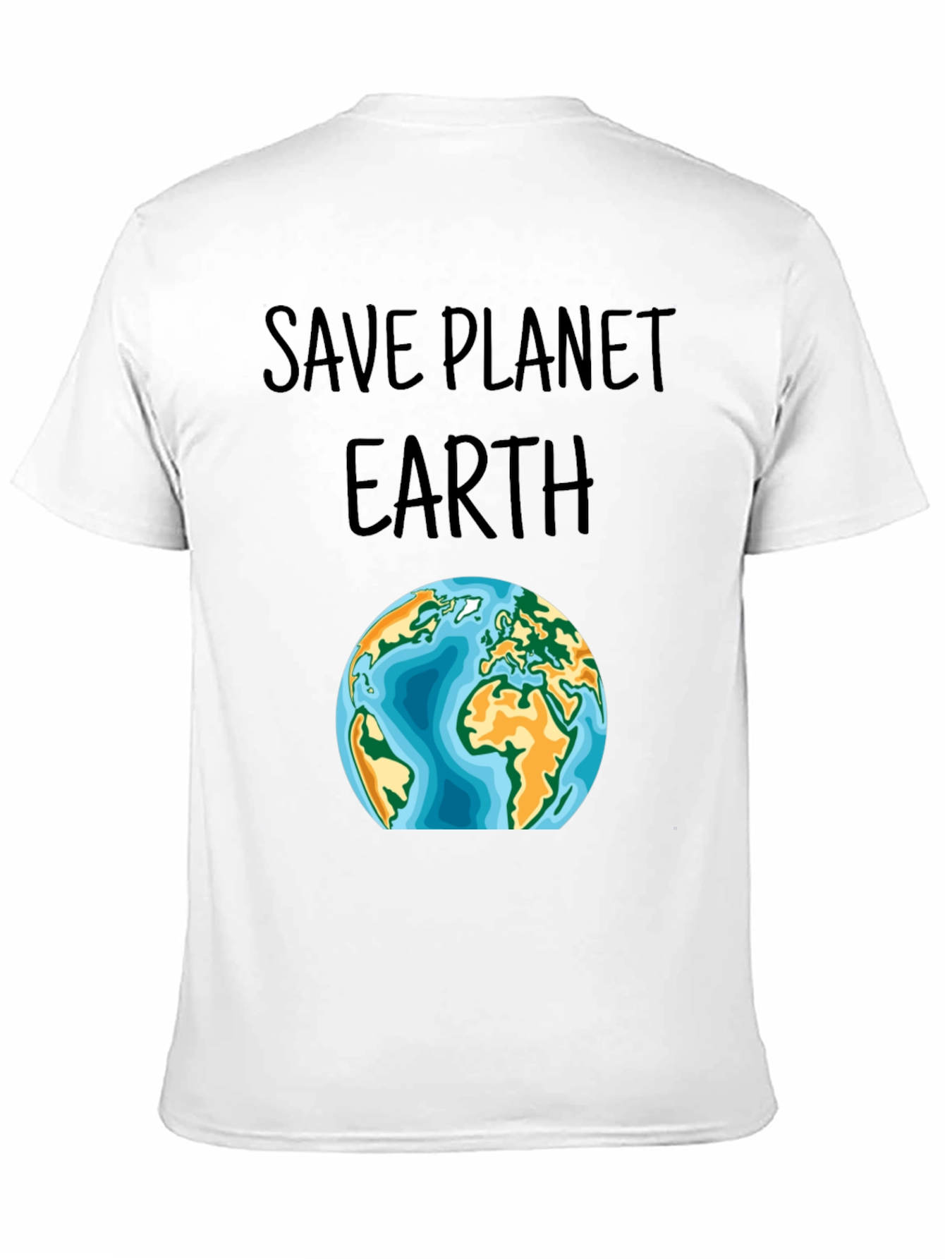 Save Planet Earth Graphic T-Shirt - Black
