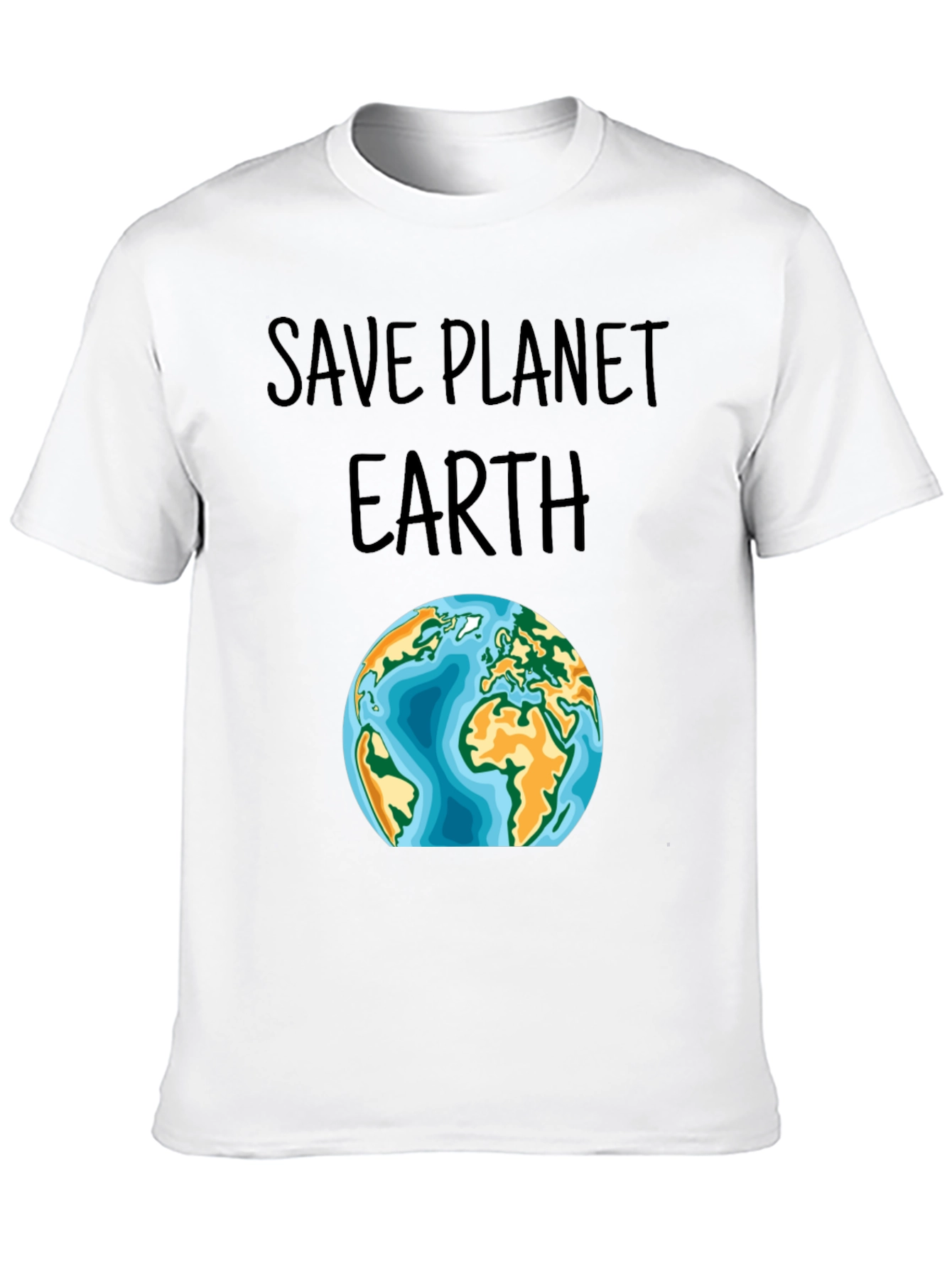 Save Planet Earth Graphic T-Shirt - Black