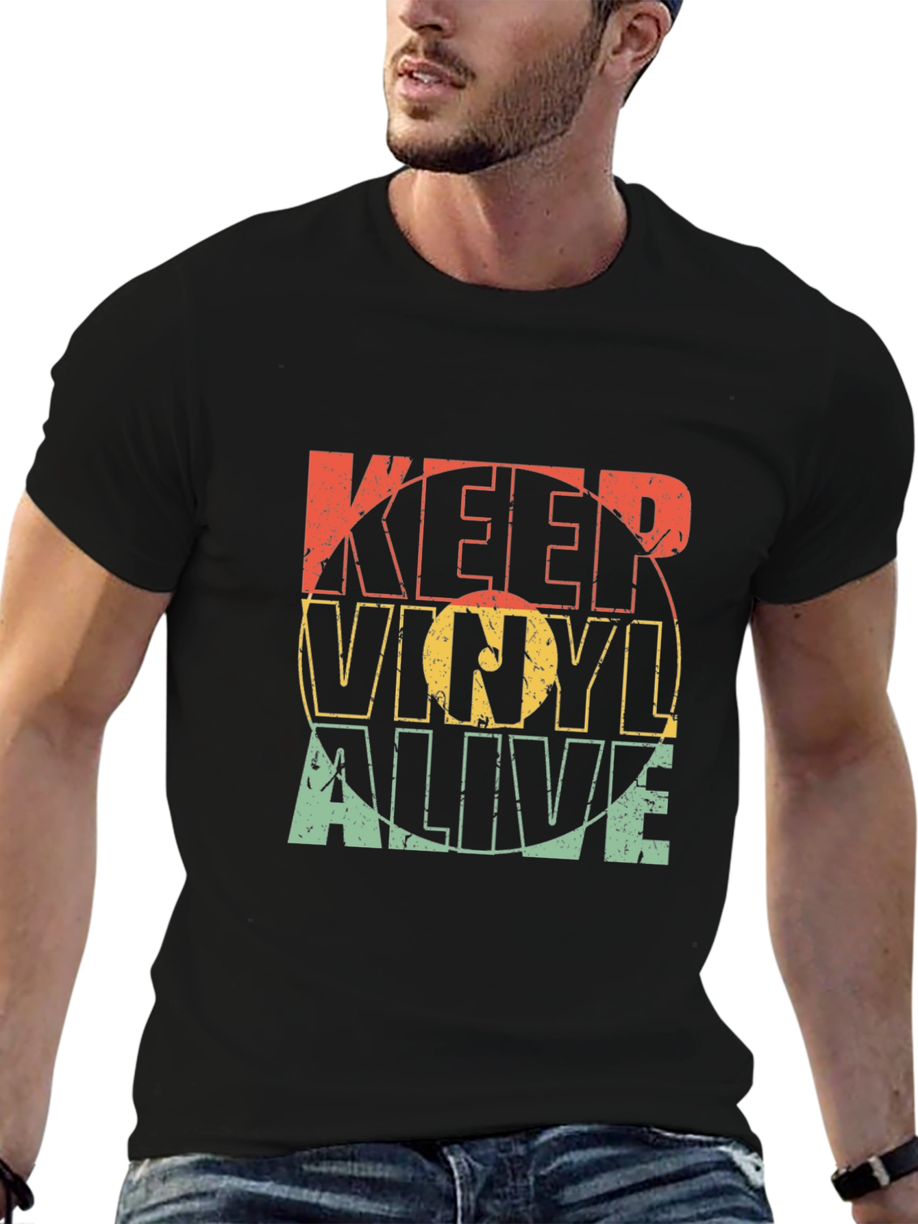 Keep Vinyl Alive Retro Graphic Tee