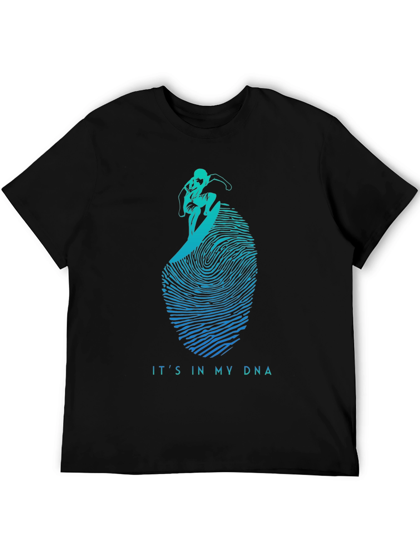 Surfing DNA Graphic Tee - Black Cotton Shirt