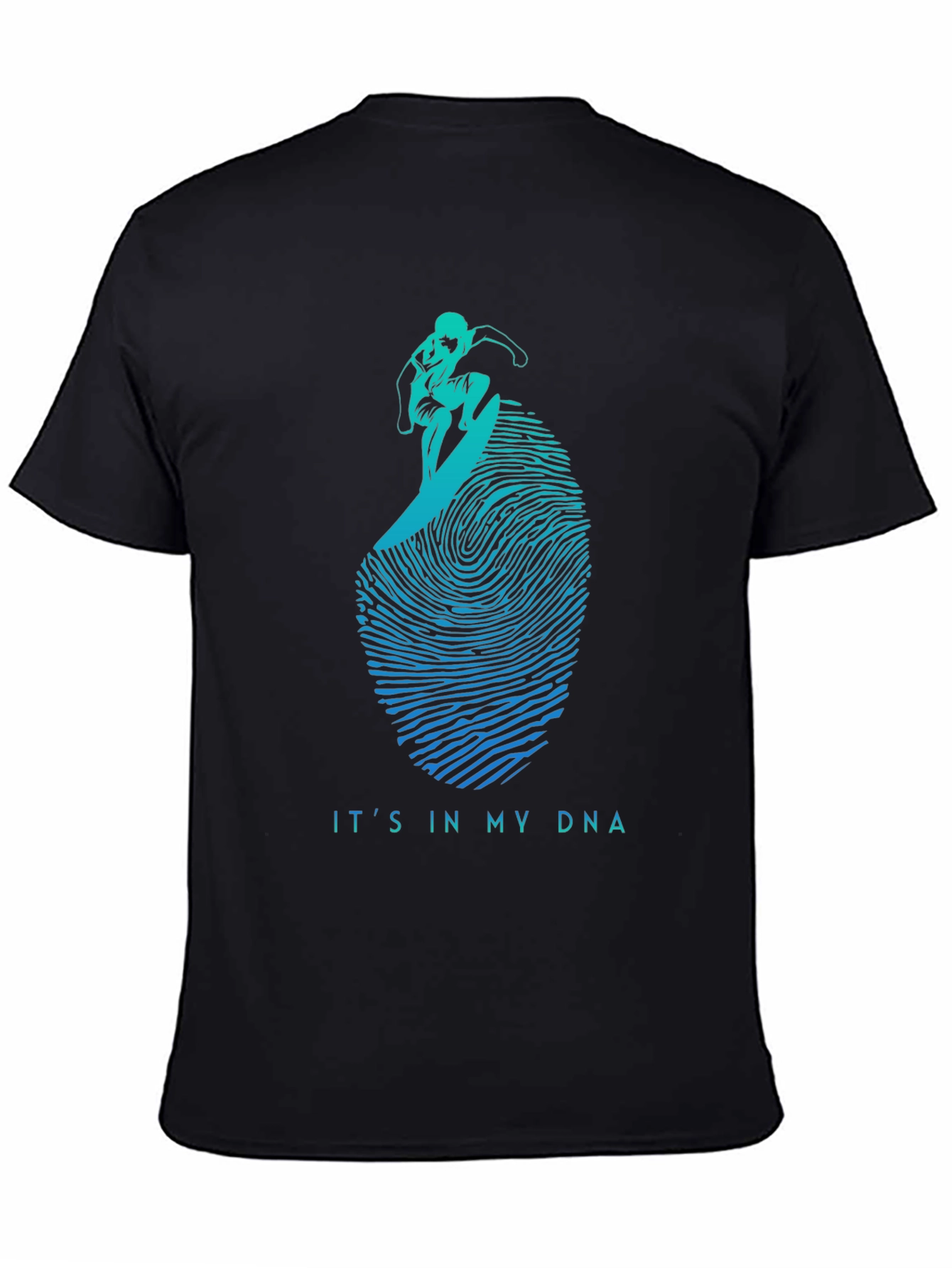 Surfing DNA Graphic Tee - Black Cotton Shirt