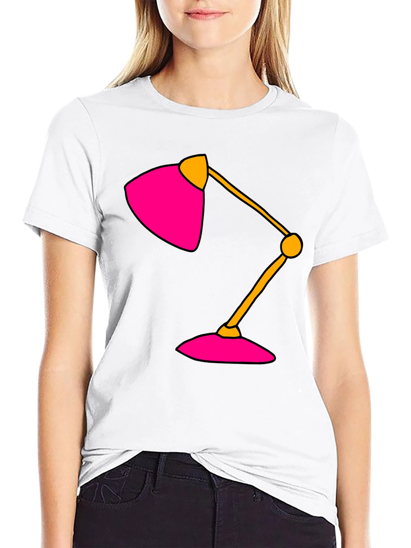 Pink Lamp Graphic T-Shirt - Unique Design Tee