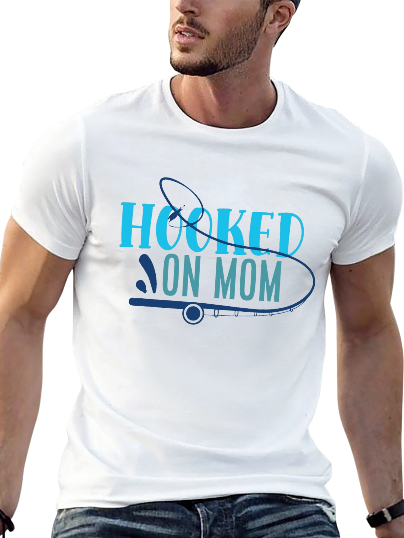 Hooked on Mom Black T-Shirt