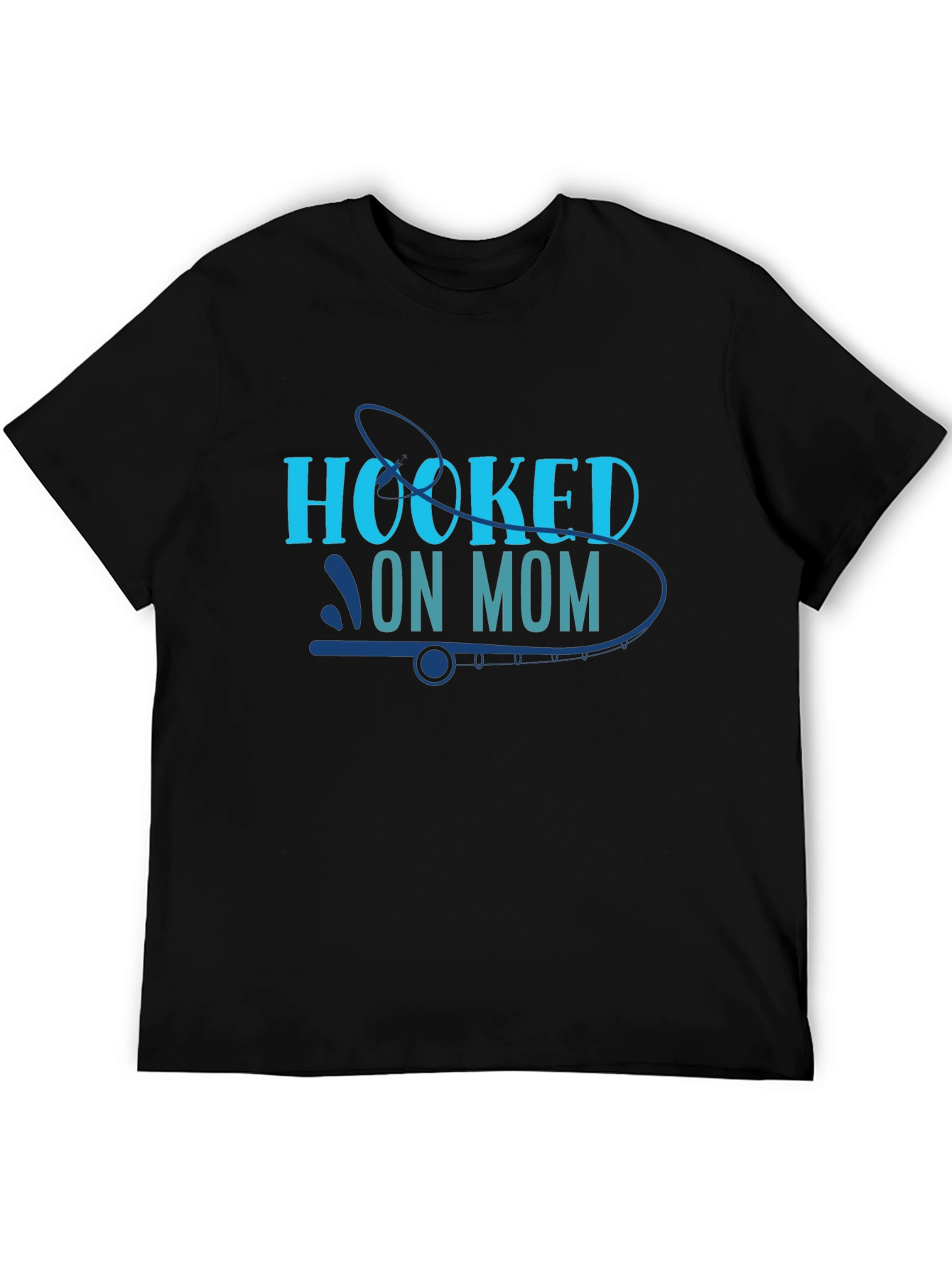 Hooked on Mom Black T-Shirt