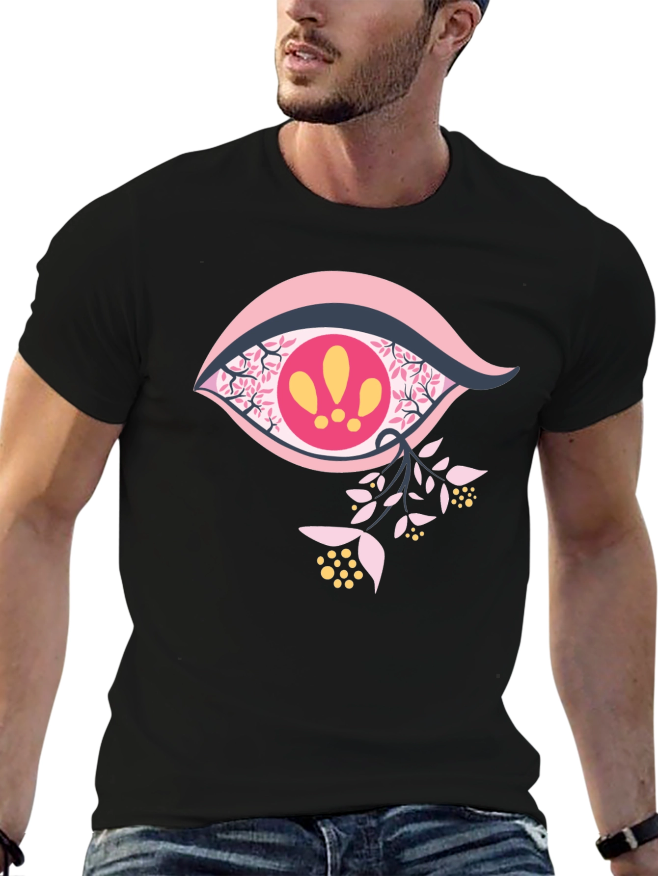 Eye Catching Graphic Tee - Floral Vision
