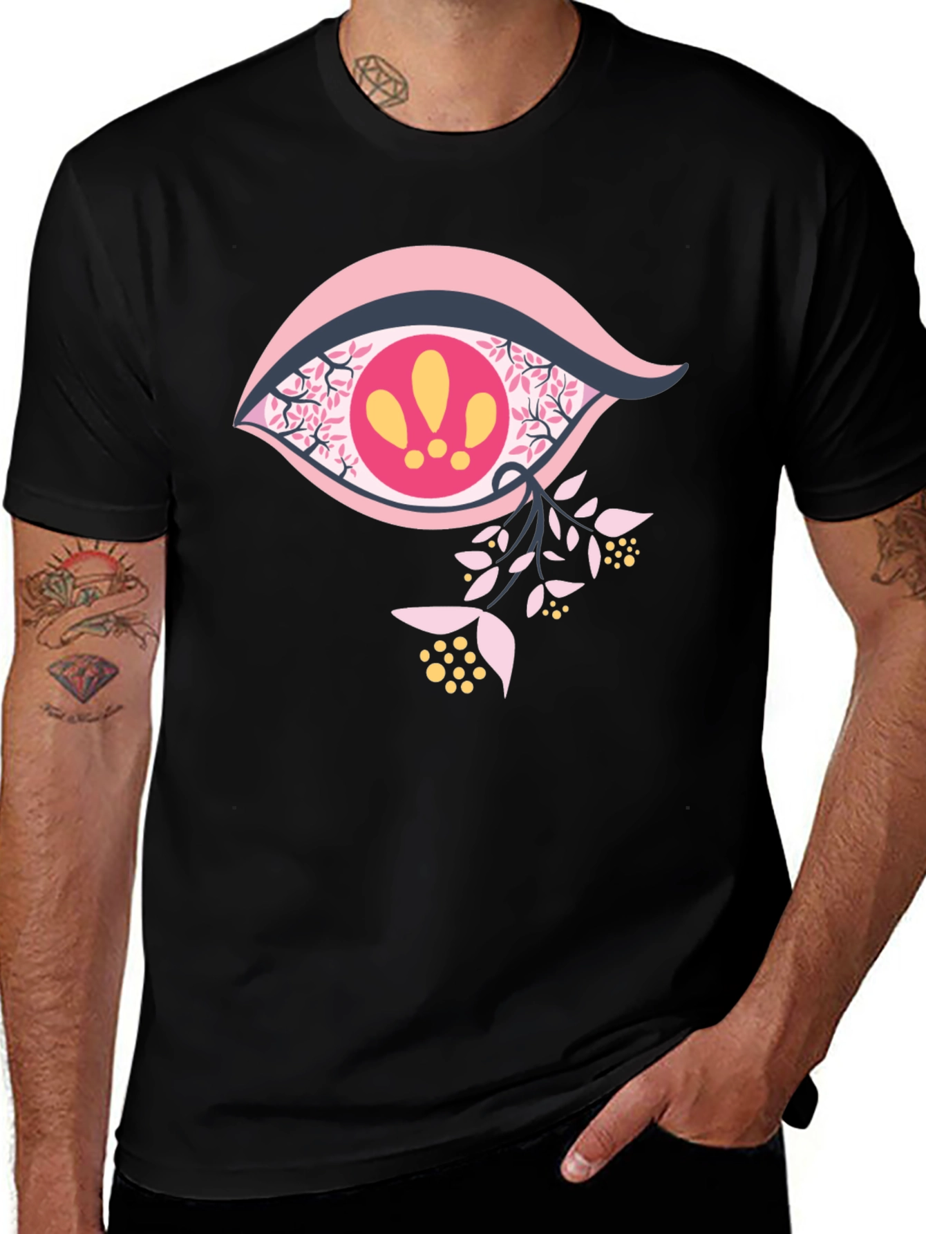 Eye Catching Graphic Tee - Floral Vision