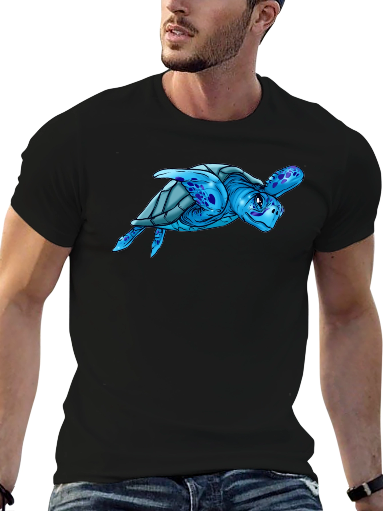 Blue Turtle Graphic T-Shirt - Ocean Lover Tee