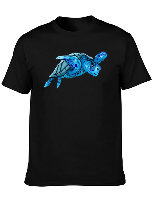 Blue Turtle Graphic T-Shirt - Ocean Lover Tee