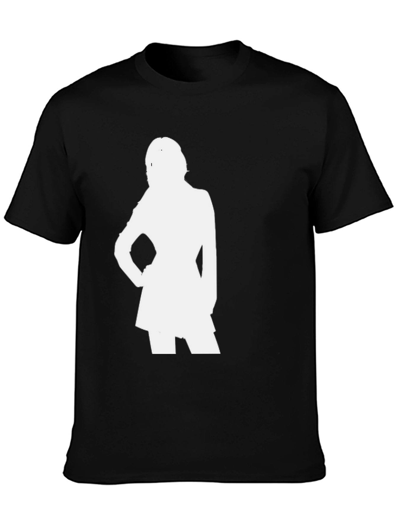 Silhouette Graphic Tee - Stylish Black Cotton T-Shirt