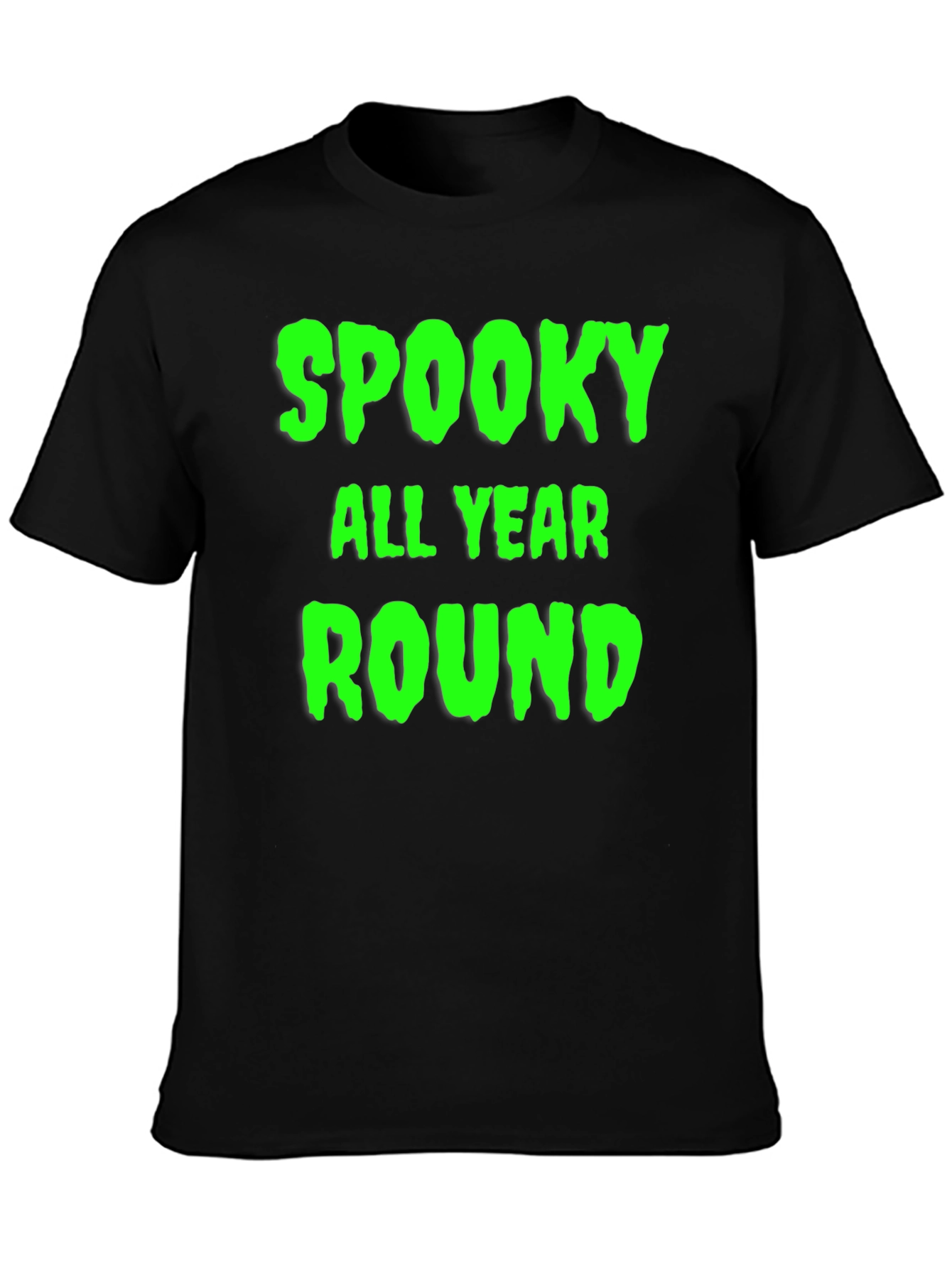 Spooky All Year Round Graphic Tee - Black T-Shirt