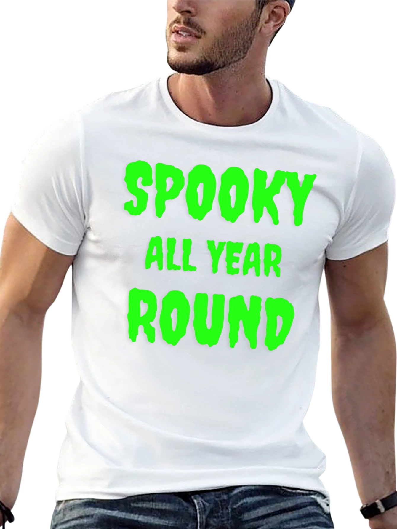 Spooky All Year Round Graphic Tee - Black T-Shirt