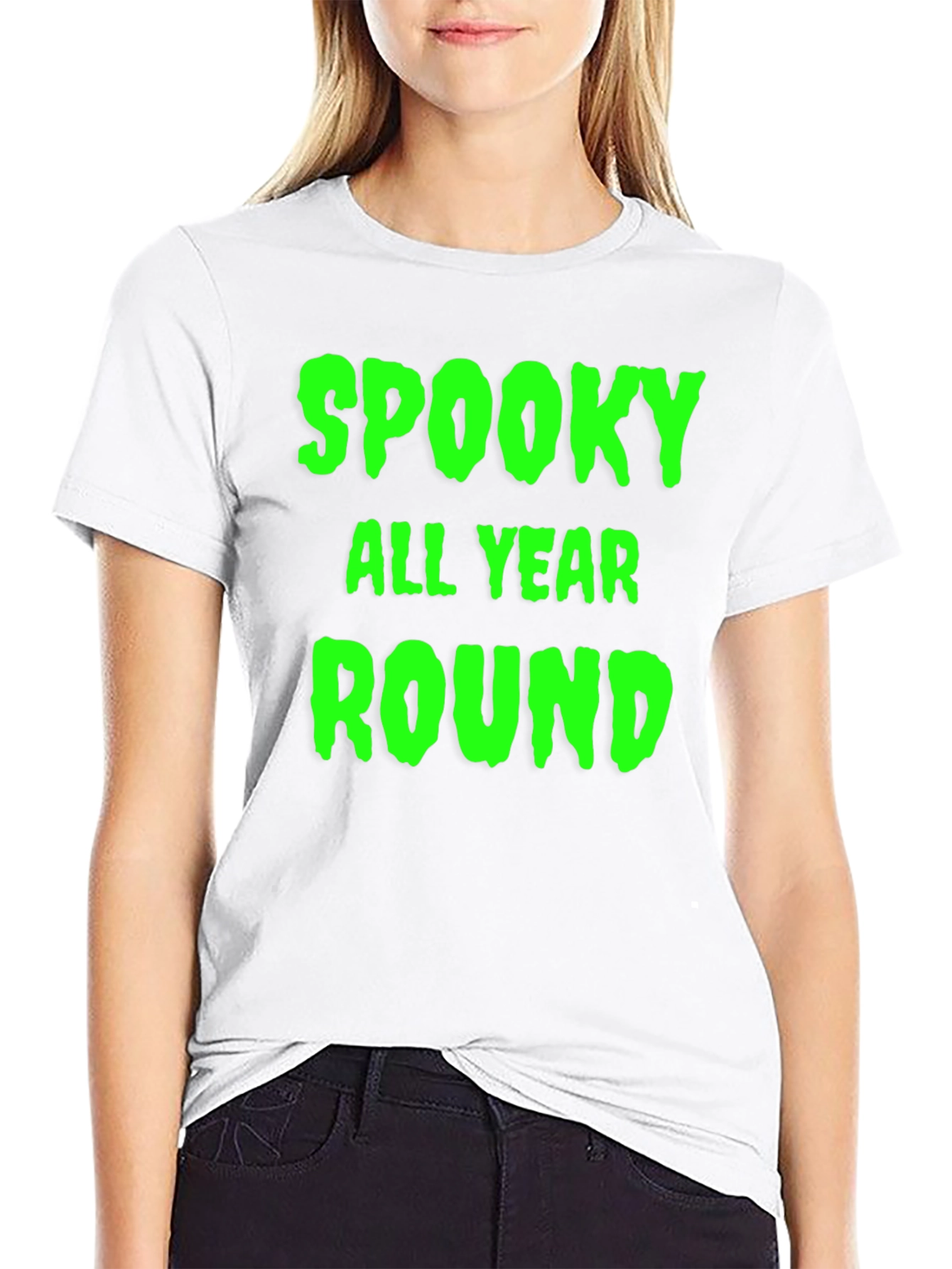 Spooky All Year Round Graphic Tee - Black T-Shirt