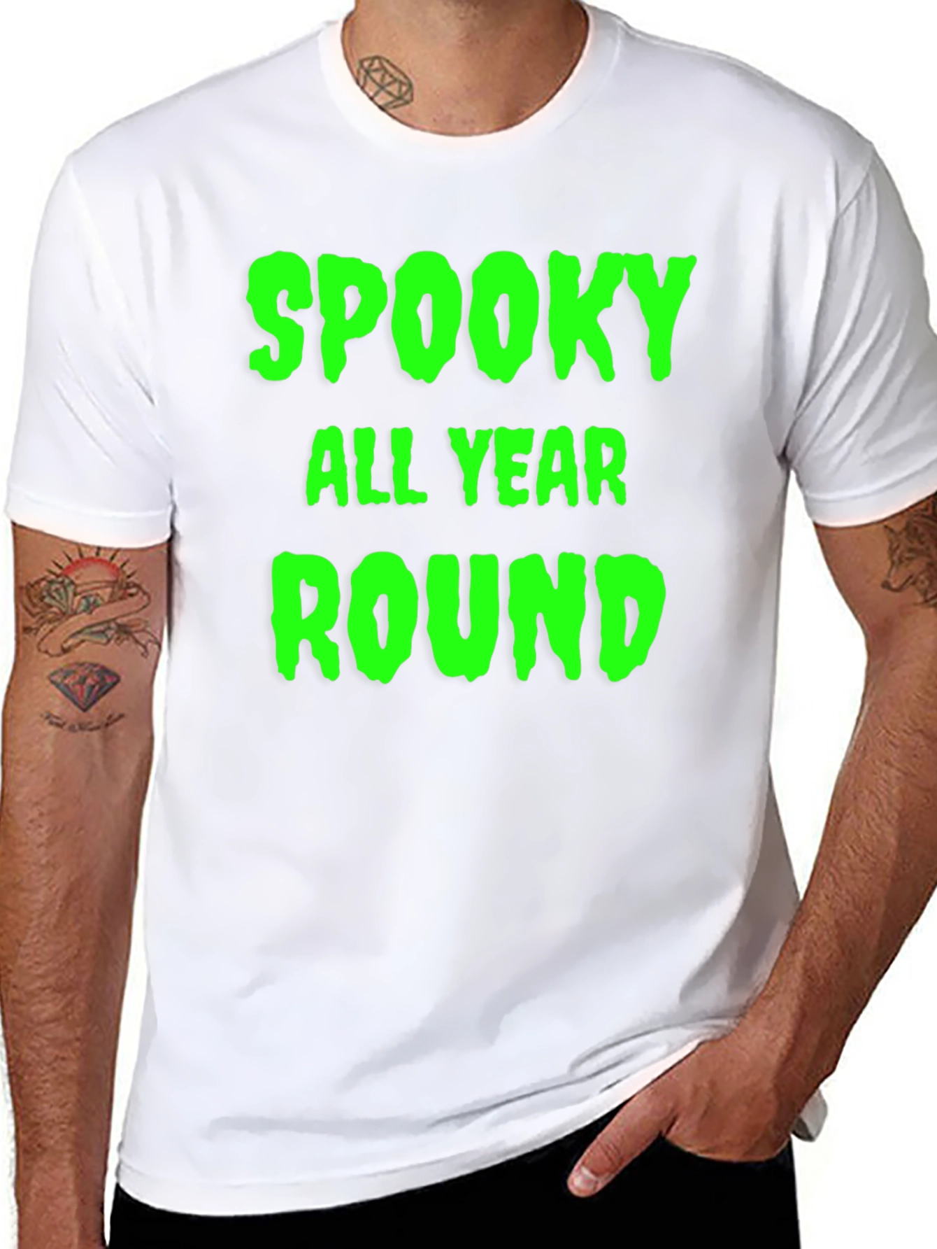 Spooky All Year Round Graphic Tee - Black T-Shirt