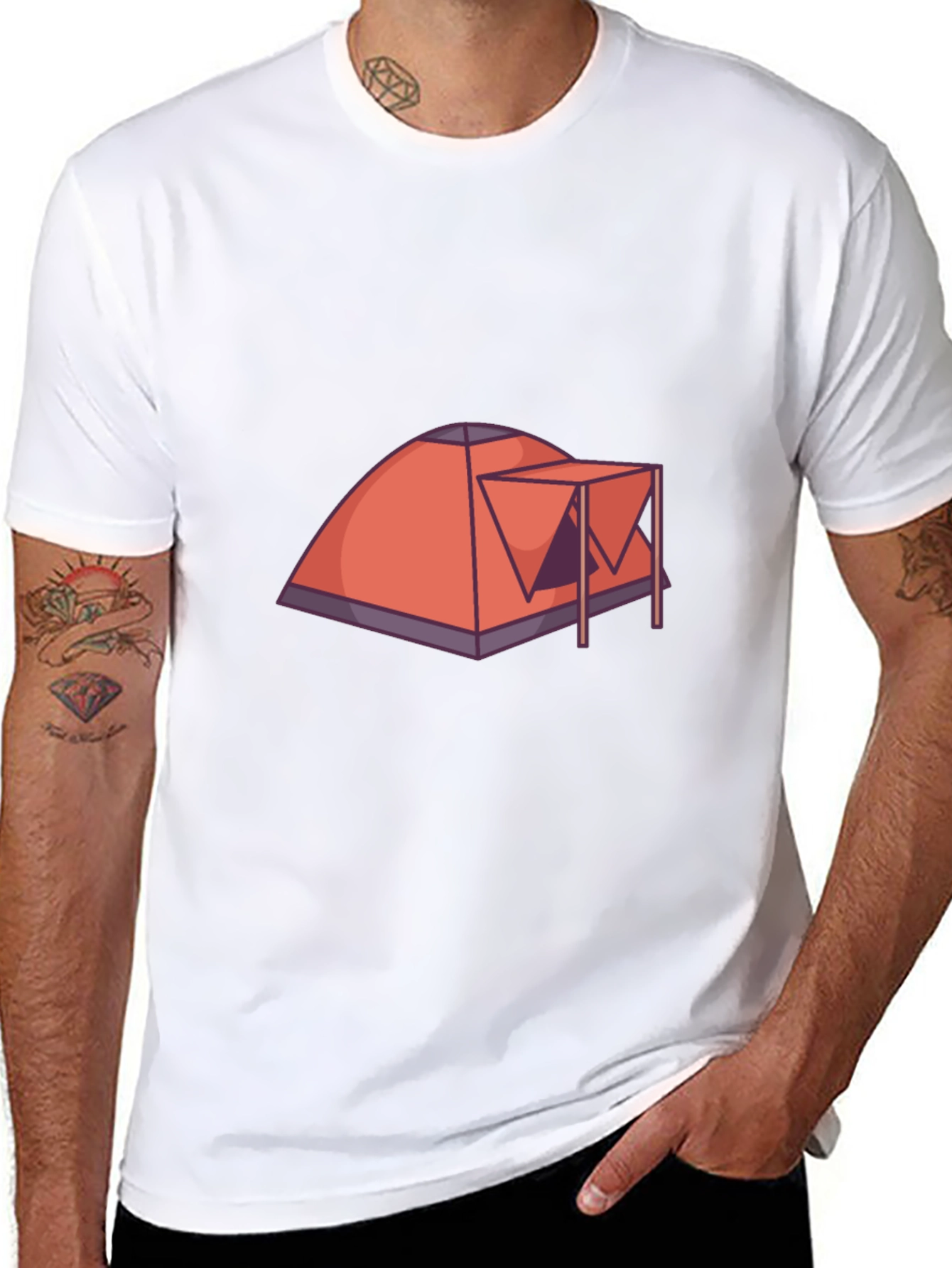 Camping Tent Graphic Tee - Adventure Ready!