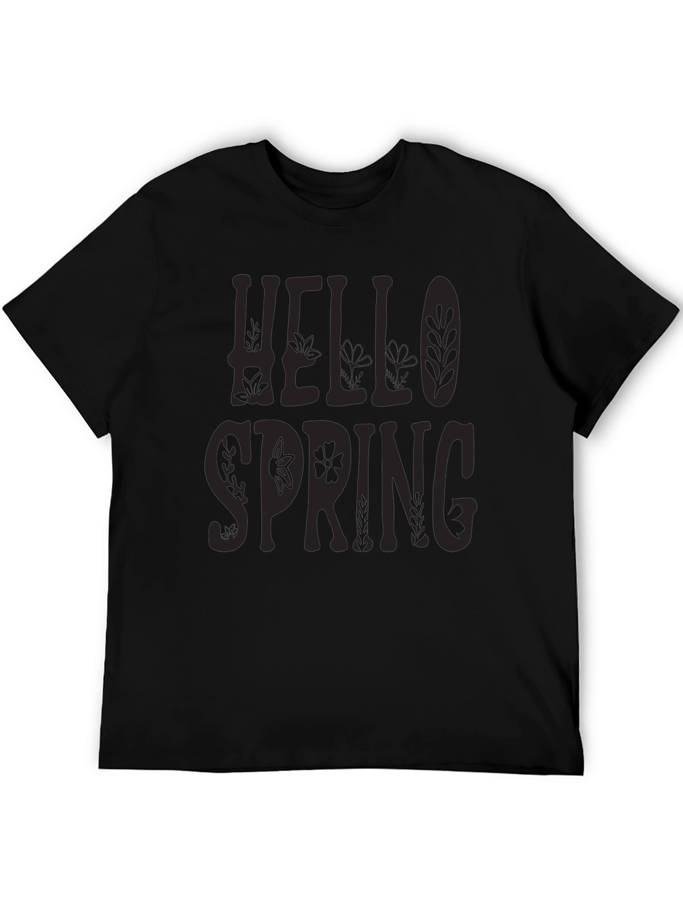 Hello Spring Graphic Tee - Black
