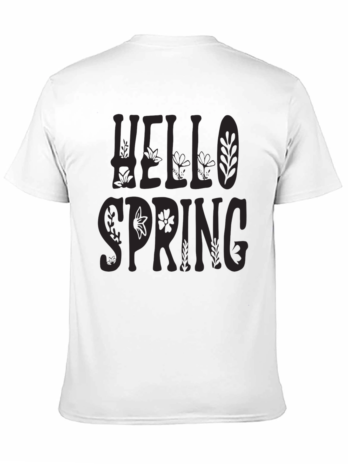 Hello Spring Graphic Tee - Black