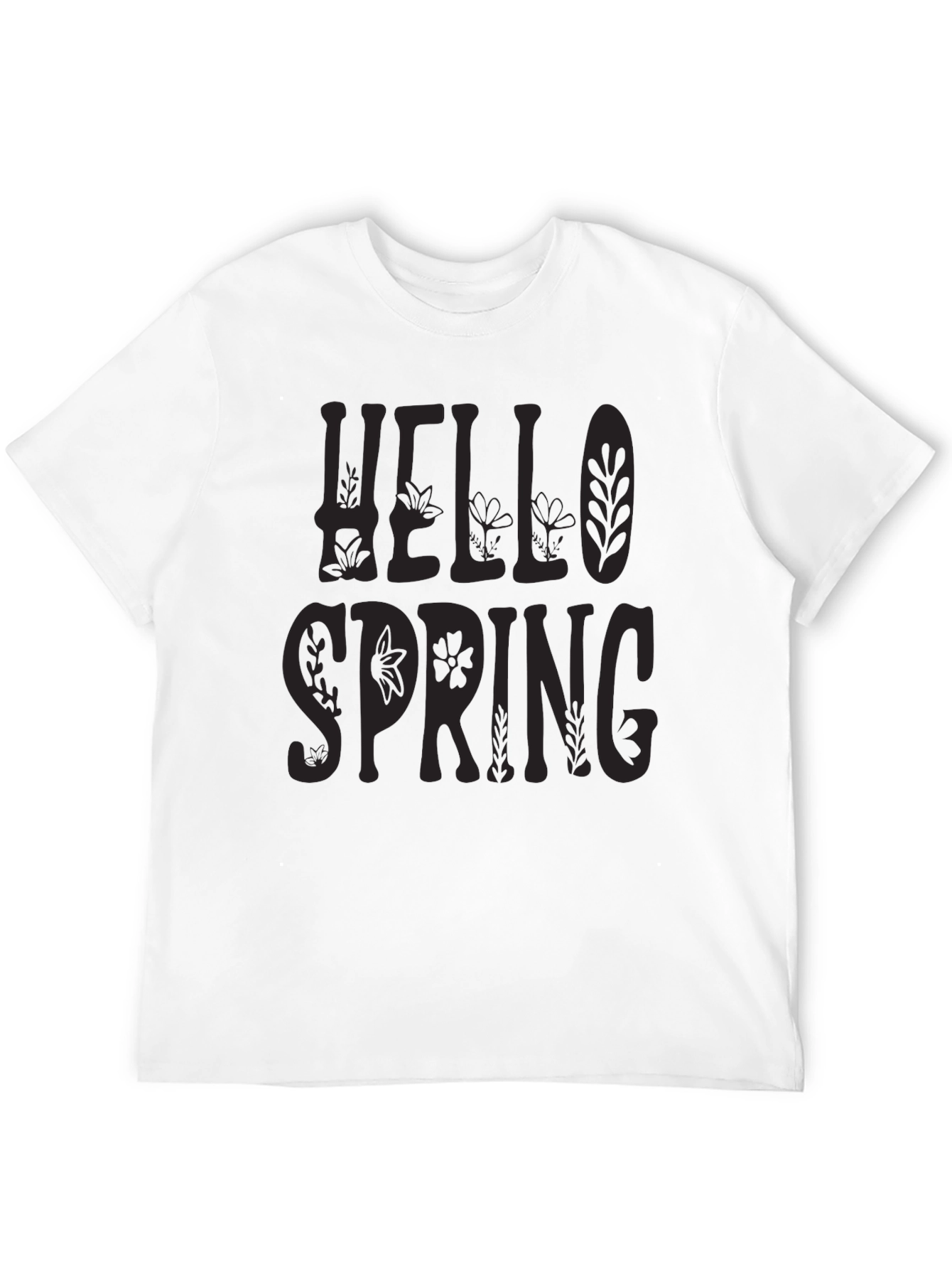Hello Spring Graphic Tee - Black