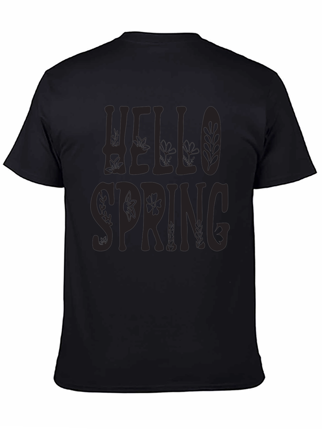 Hello Spring Graphic Tee - Black