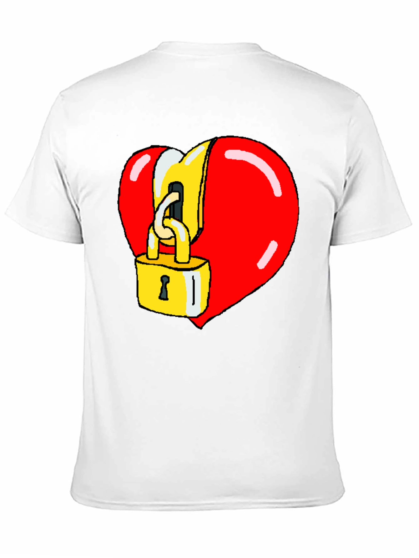 Heart Lock Graphic Tee - Cool Novelty Design