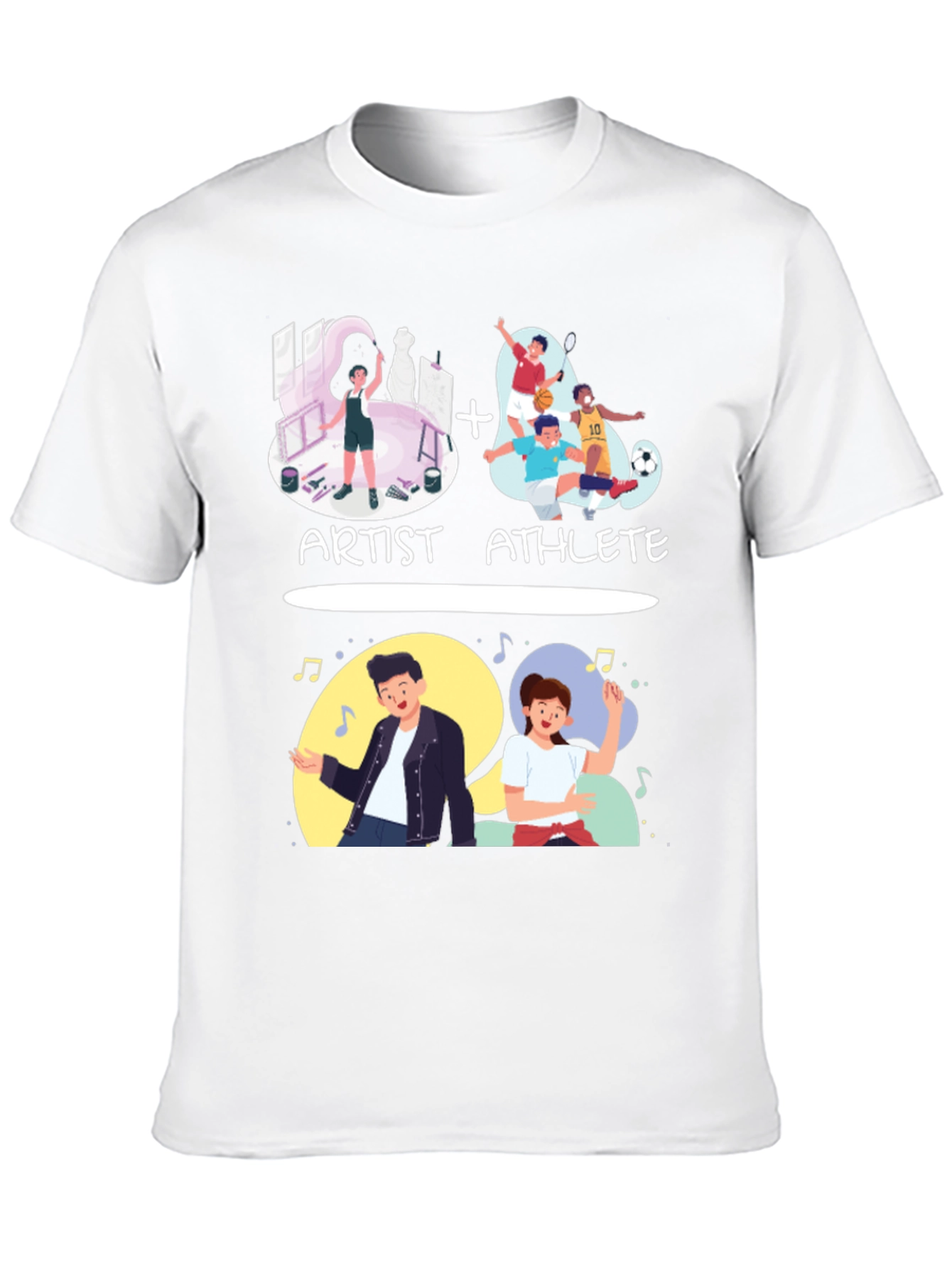 Artist Athlete Graphic Tee - Unique Hobby Fusion Shirt