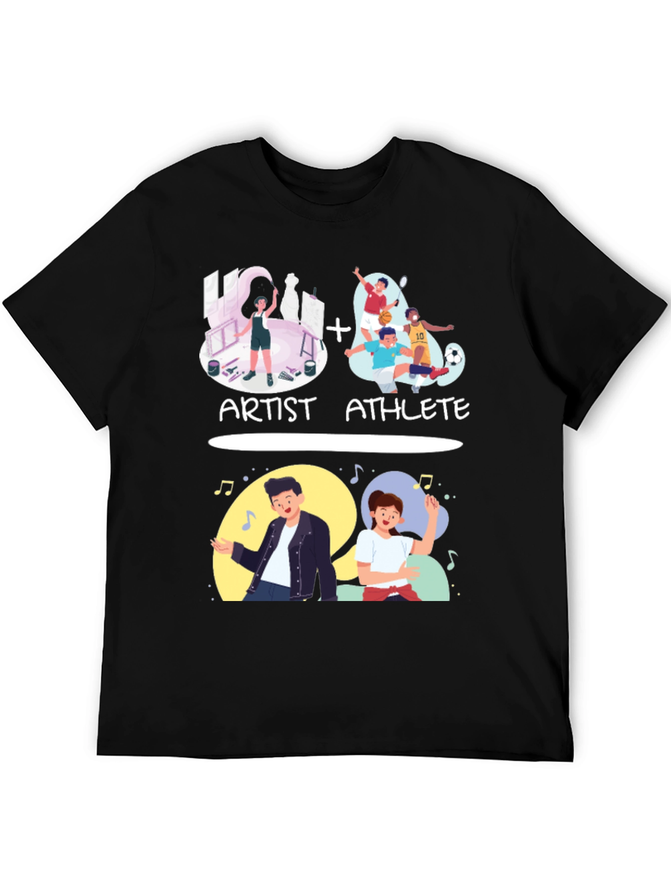 Artist Athlete Graphic Tee - Unique Hobby Fusion Shirt