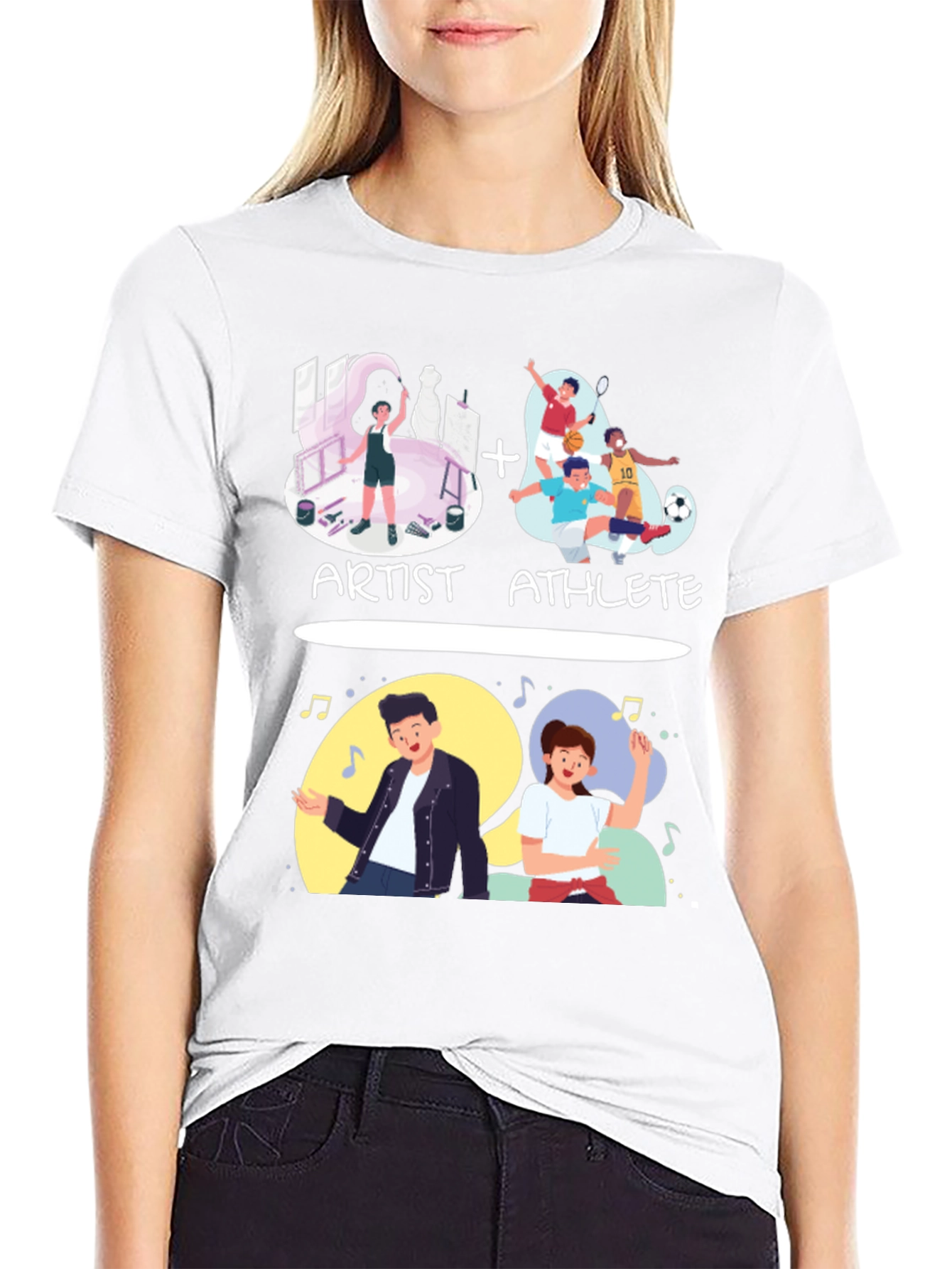 Artist Athlete Graphic Tee - Unique Hobby Fusion Shirt