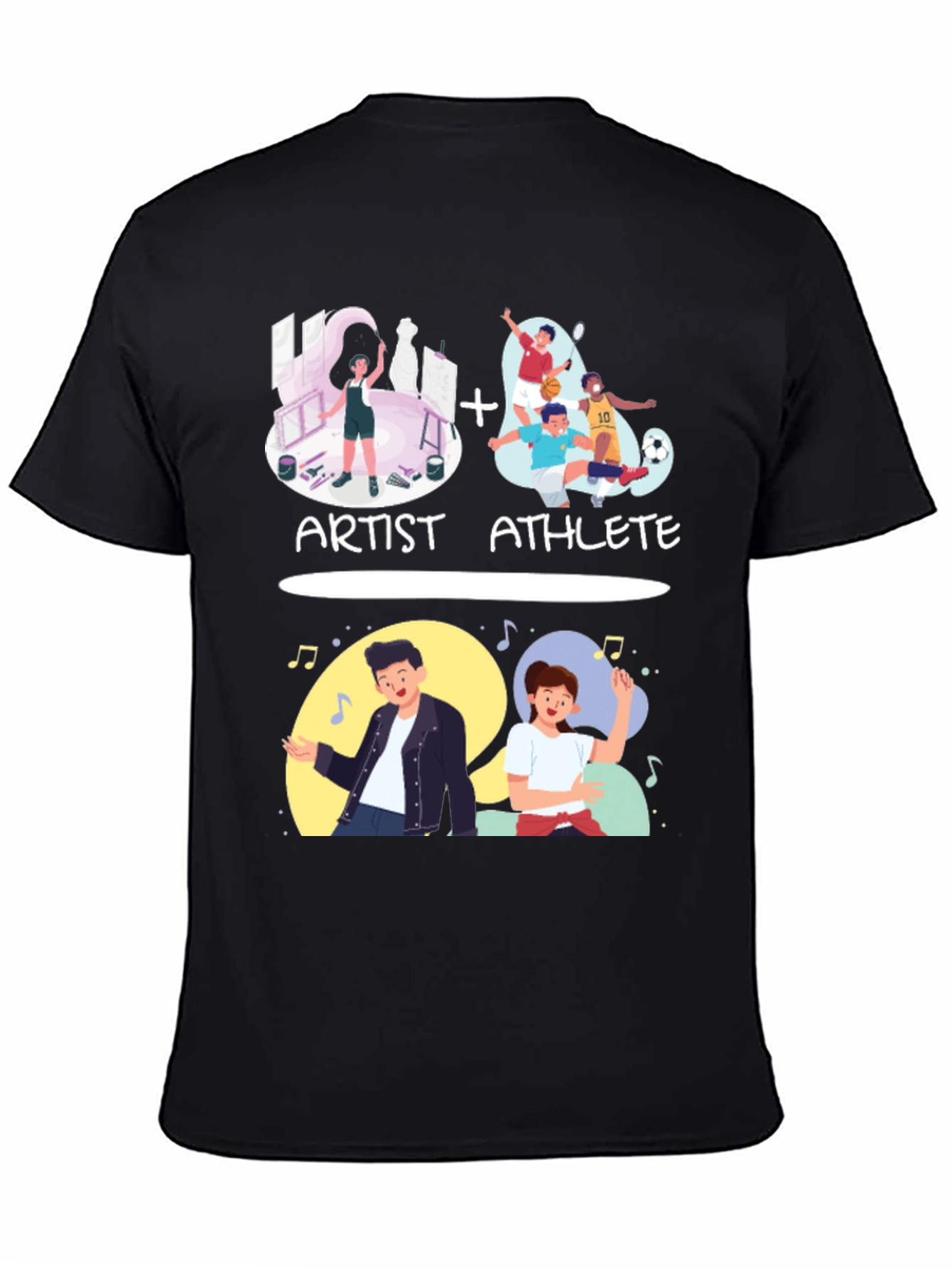 Artist Athlete Graphic Tee - Unique Hobby Fusion Shirt