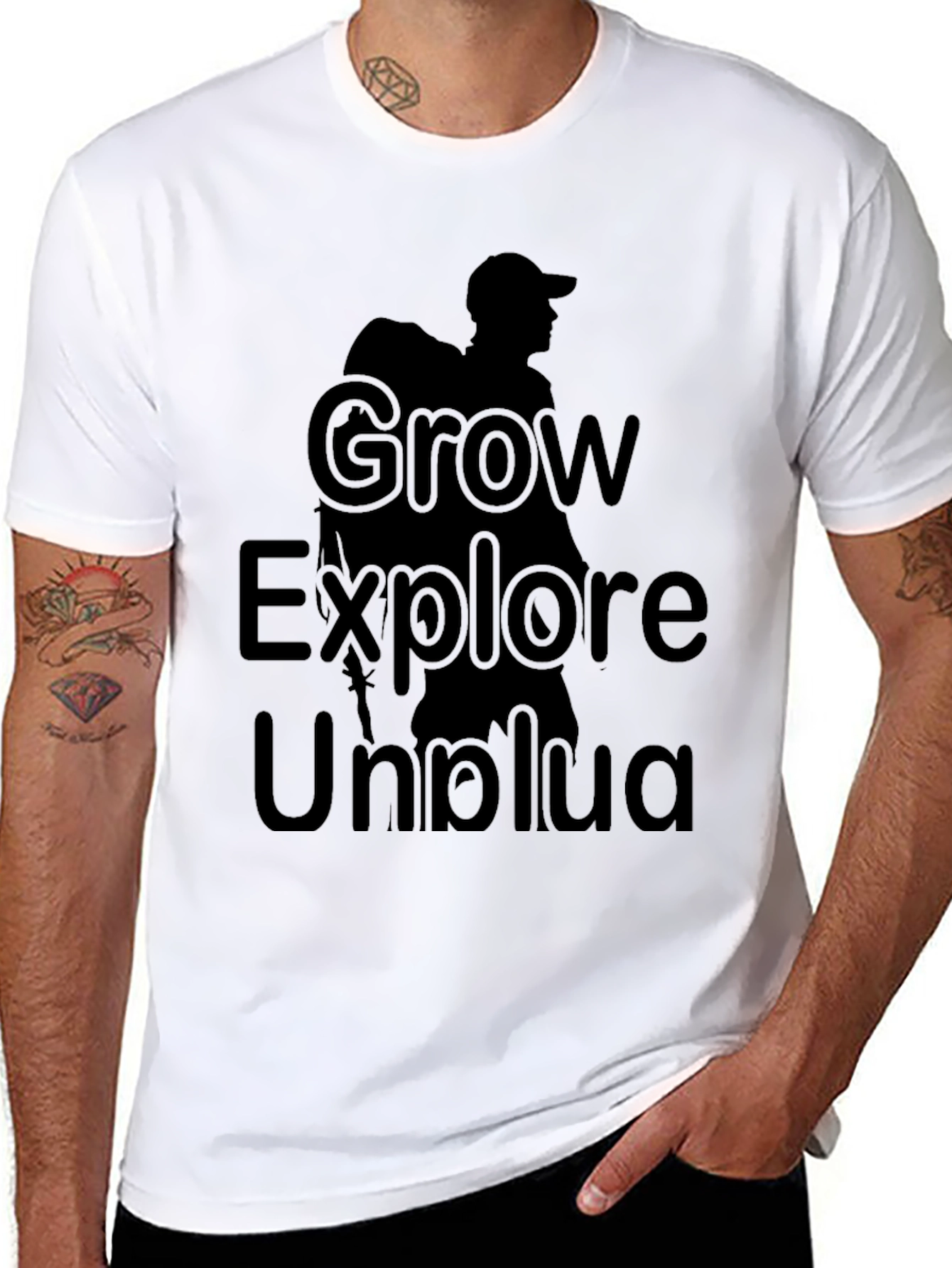 Grow Explore Unplug Graphic T-Shirt