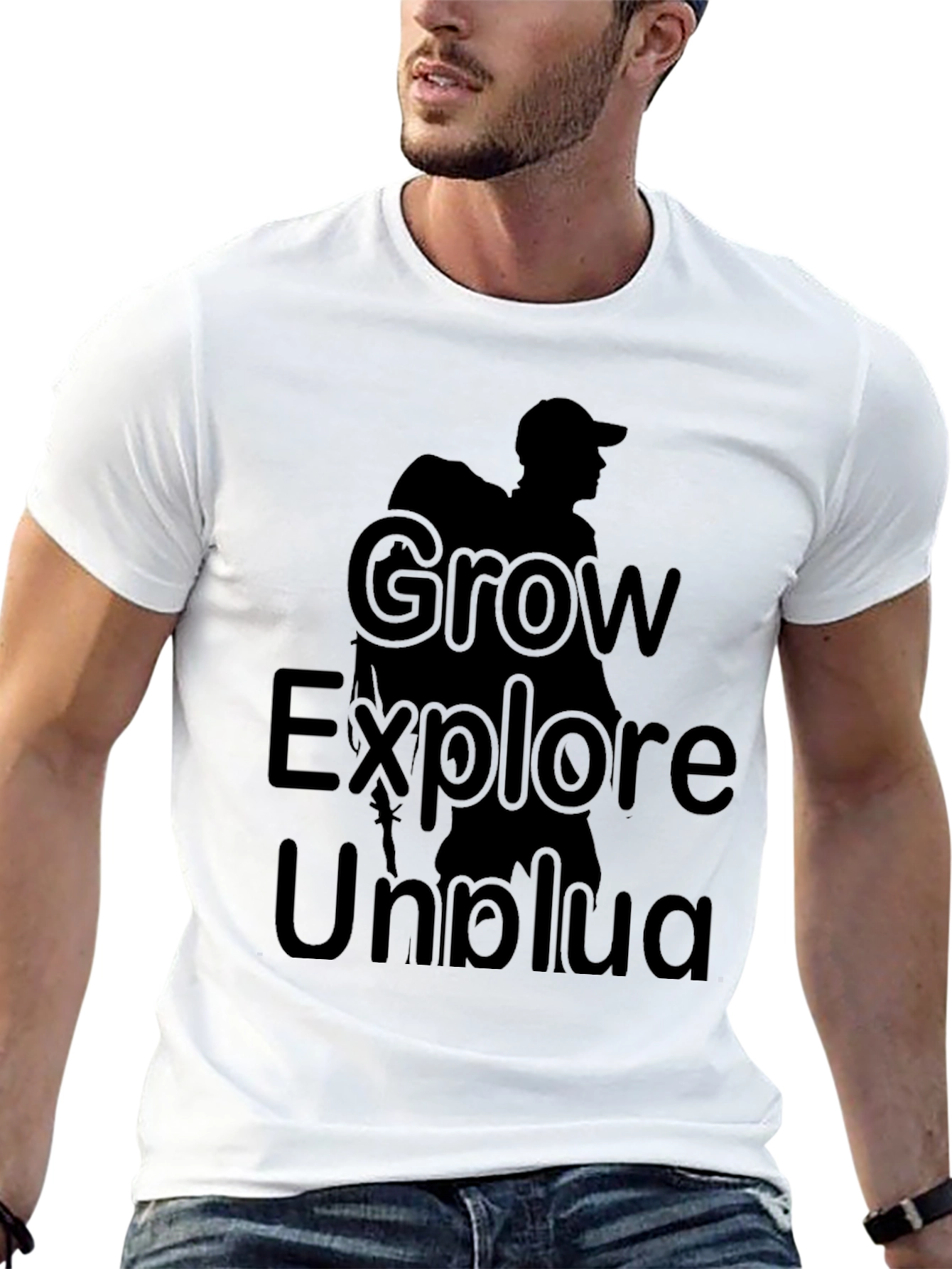 Grow Explore Unplug Graphic T-Shirt