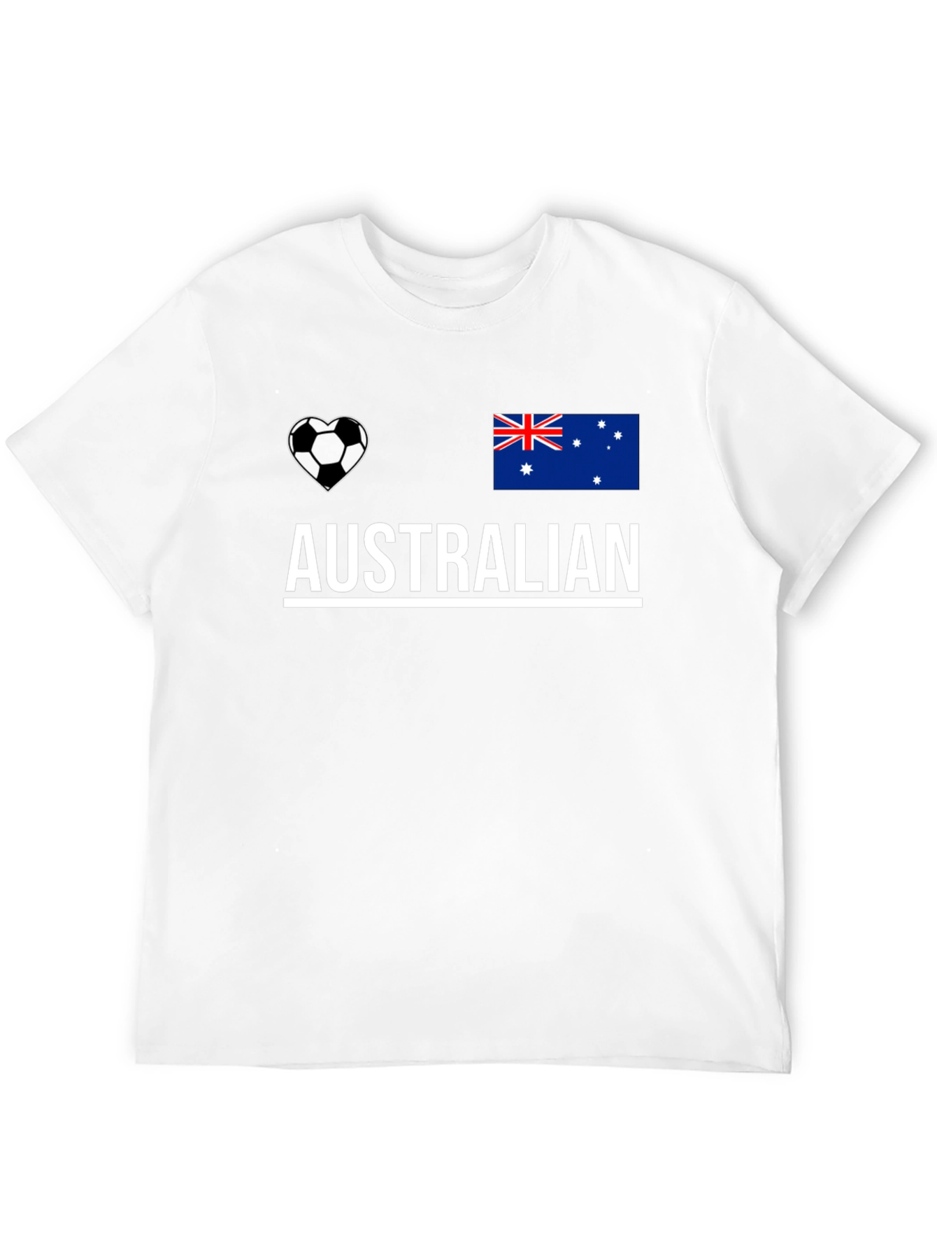 Australian Soccer Heart Flag T-Shirt