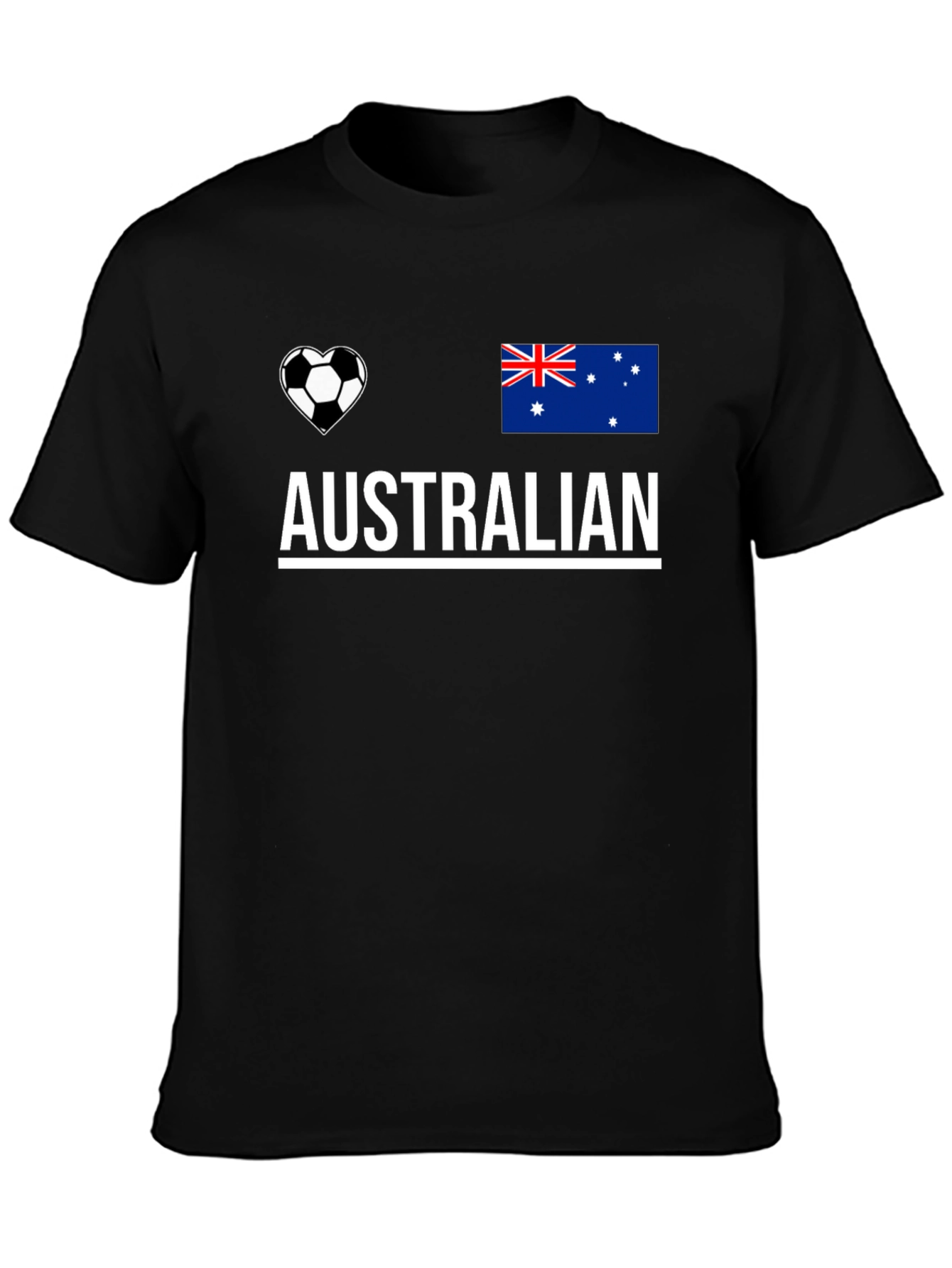 Australian Soccer Heart Flag T-Shirt