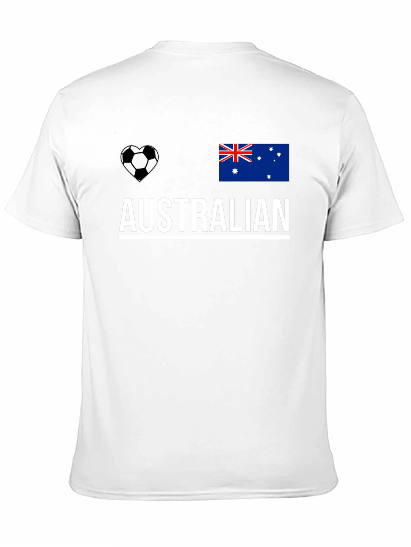 Australian Soccer Heart Flag T-Shirt